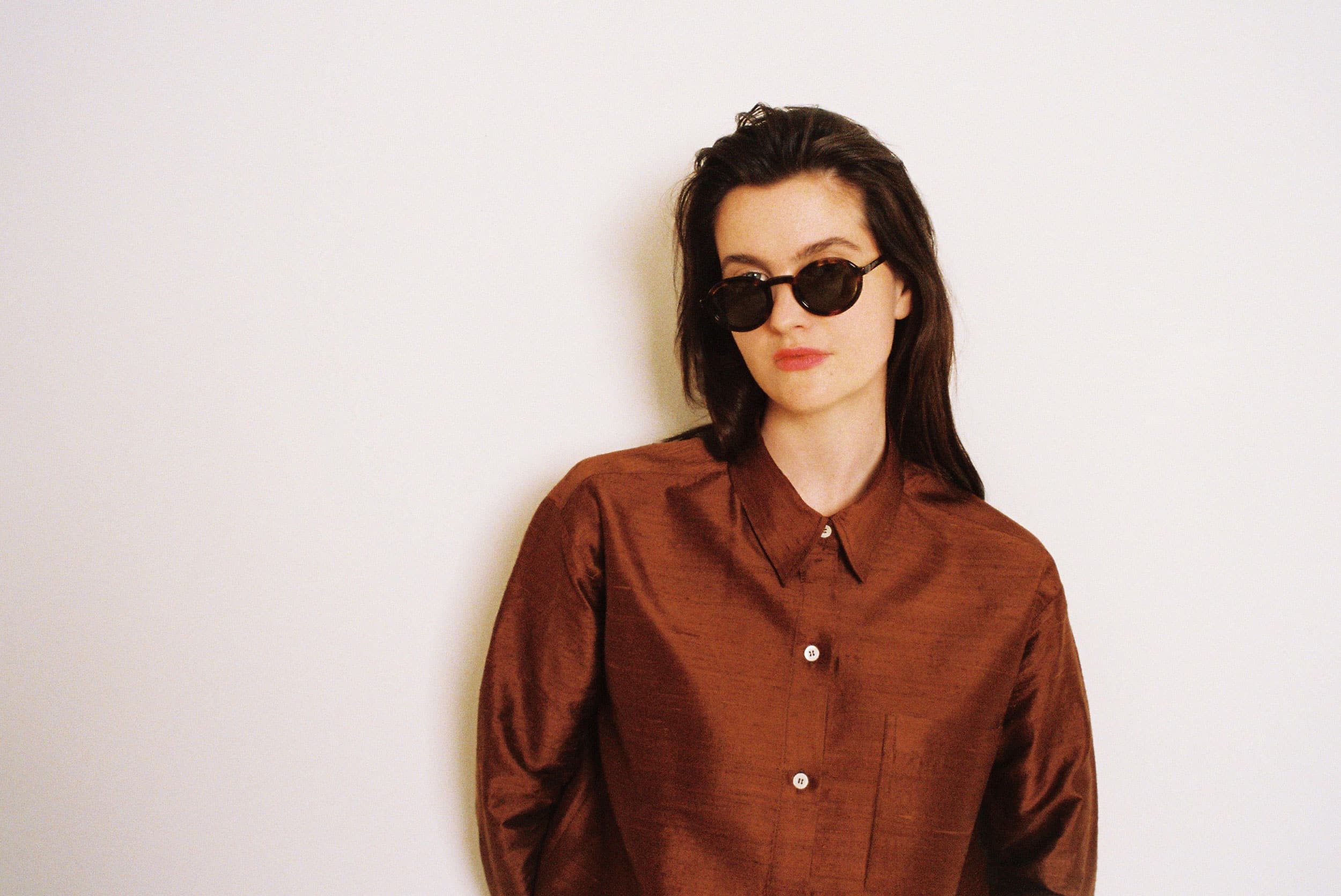 Brown Indian wild silk shirt