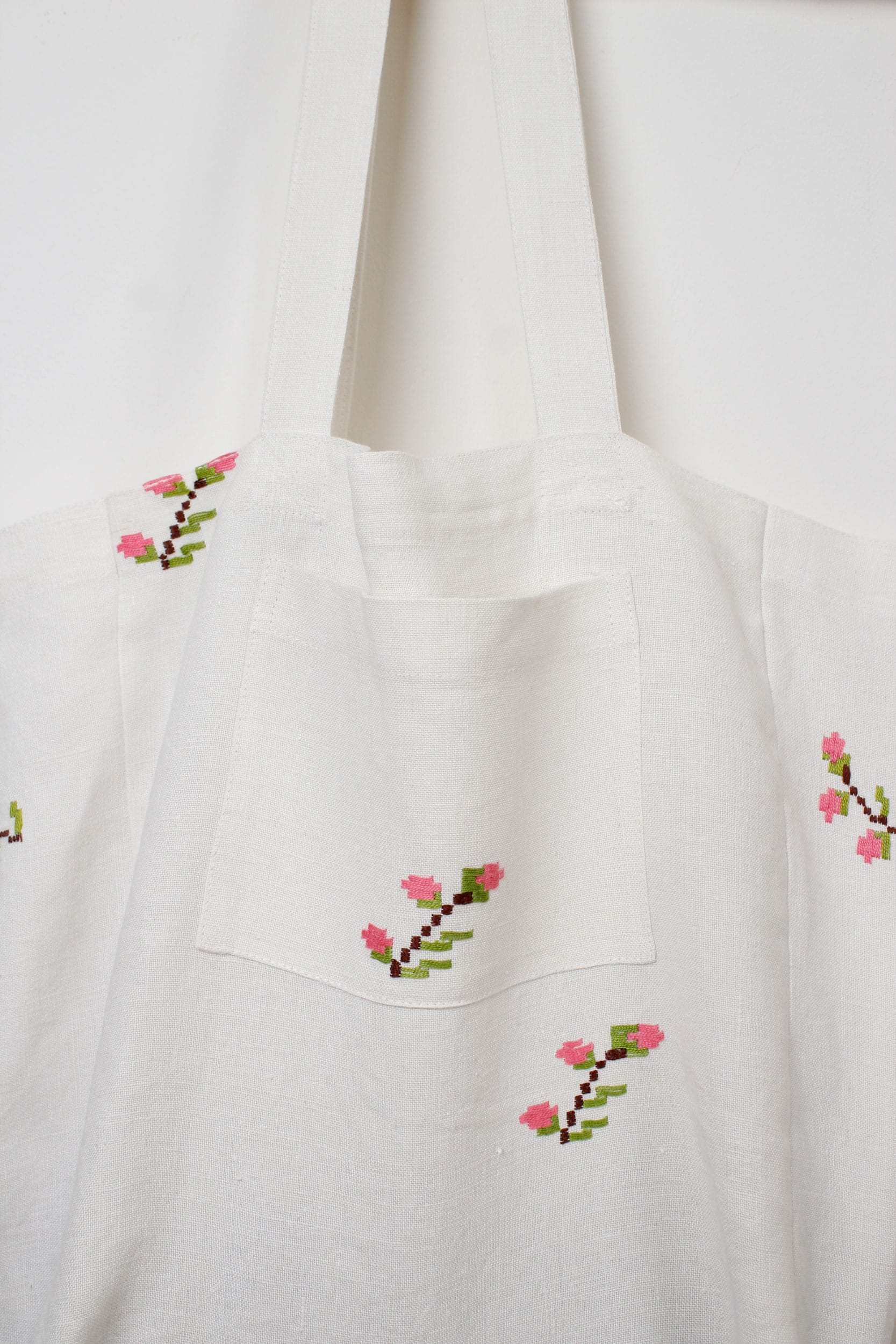 Small pink flowers bag