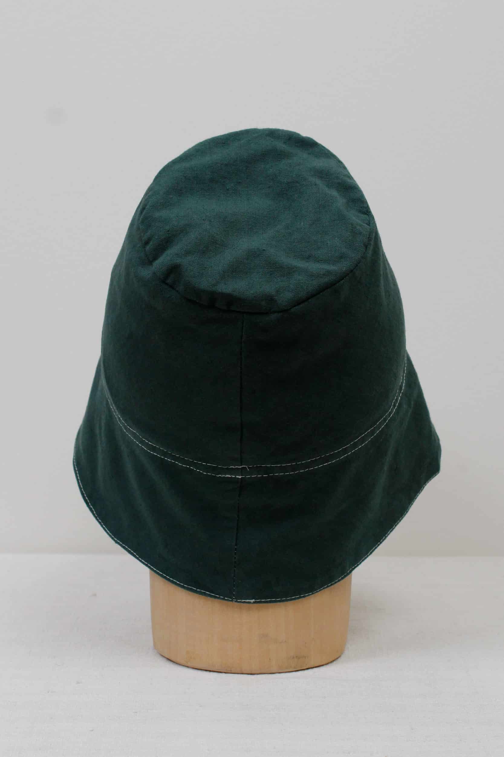 Green dyed bucket hat