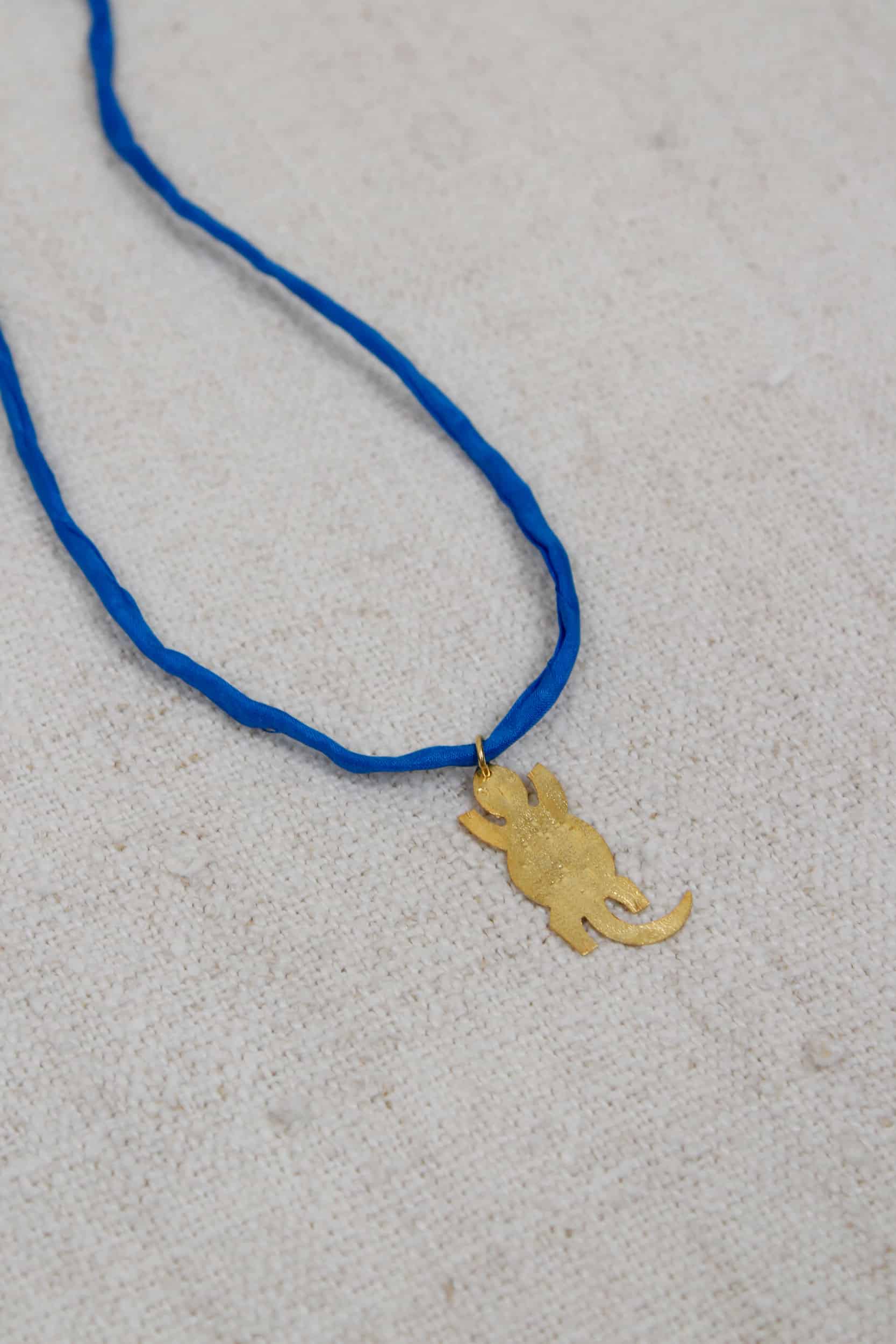 Lizard silk necklace