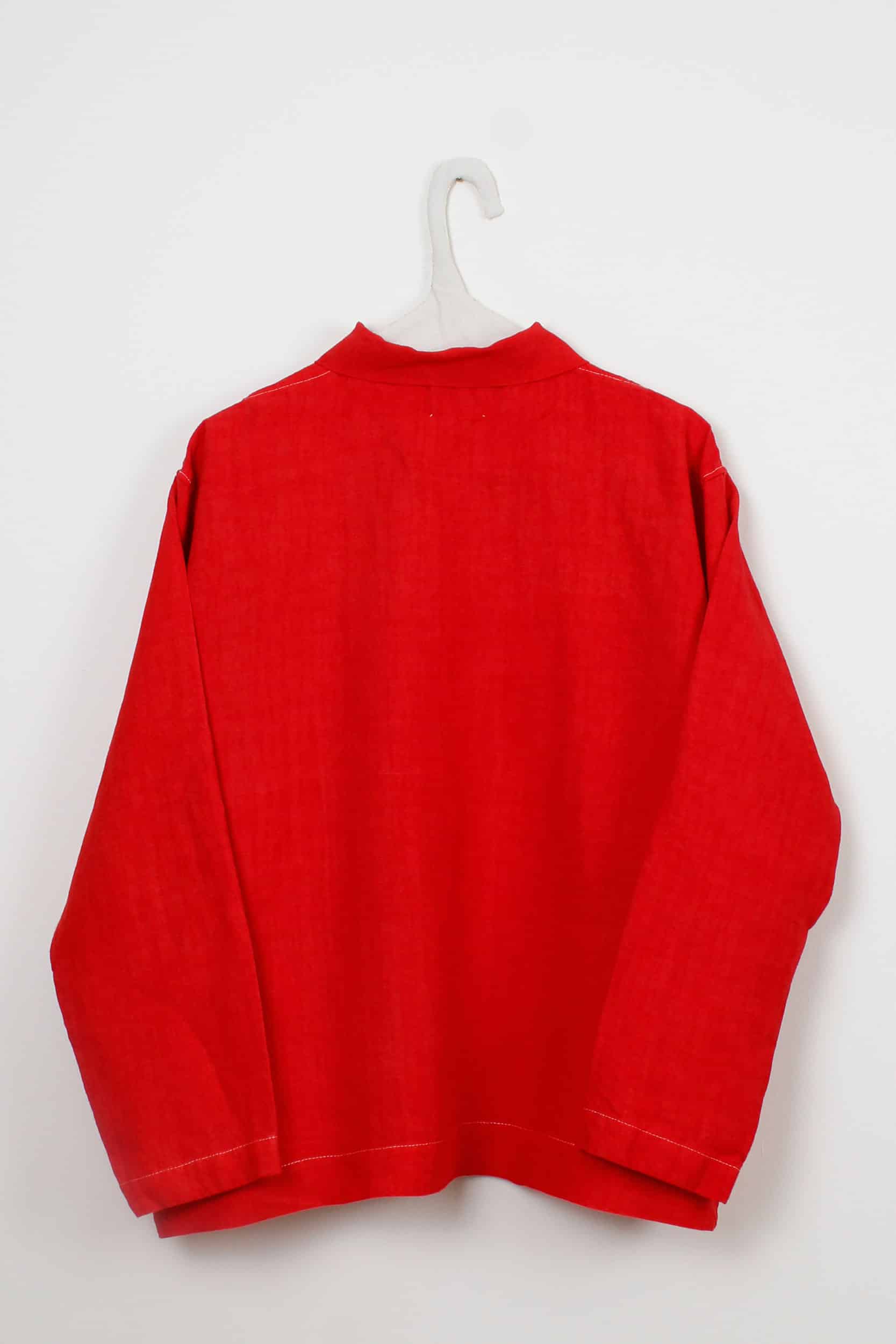 Red dyed painter jacket