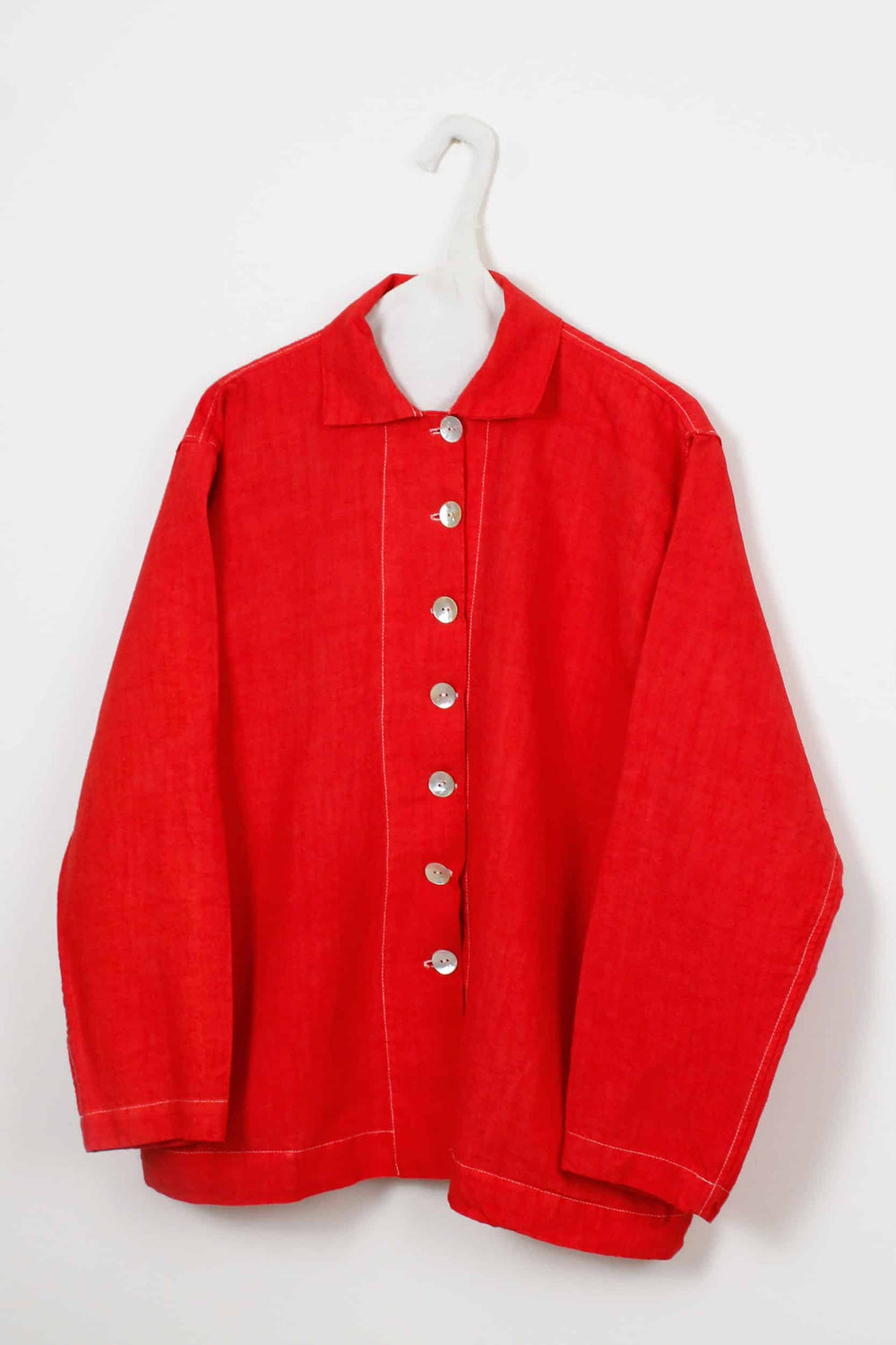 Red dyed painter jacket