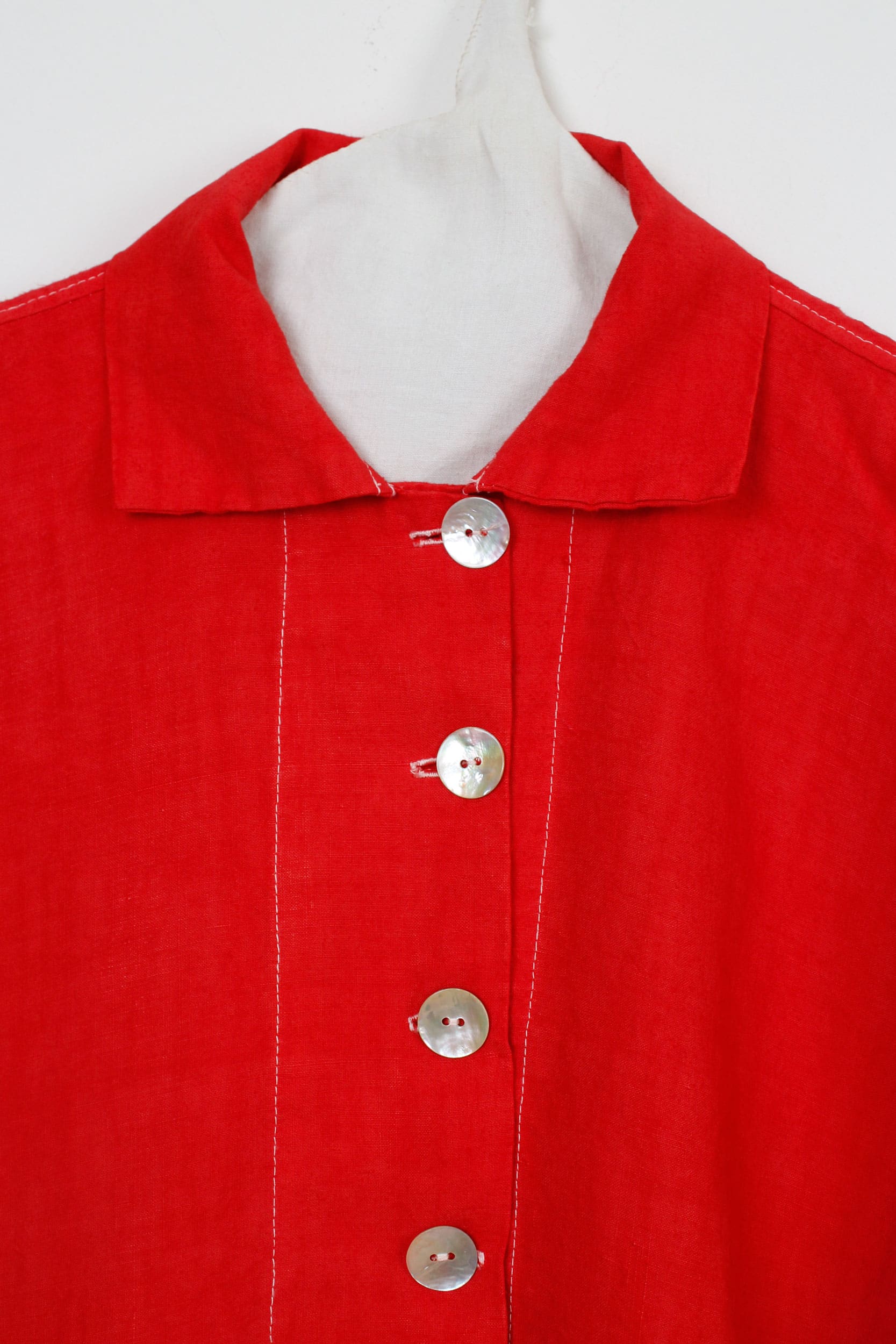 Red dyed painter jacket