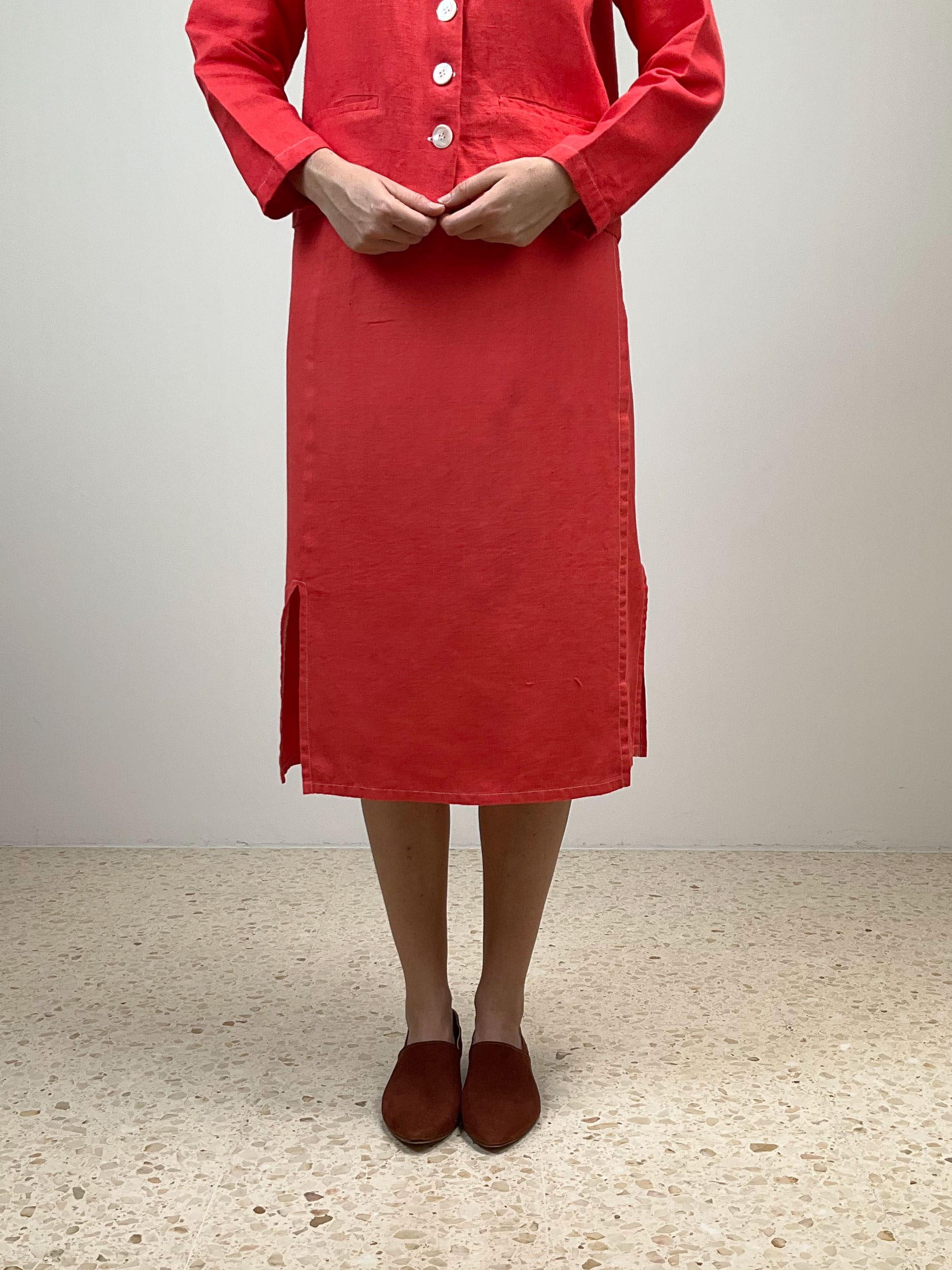 Red dyed sarong