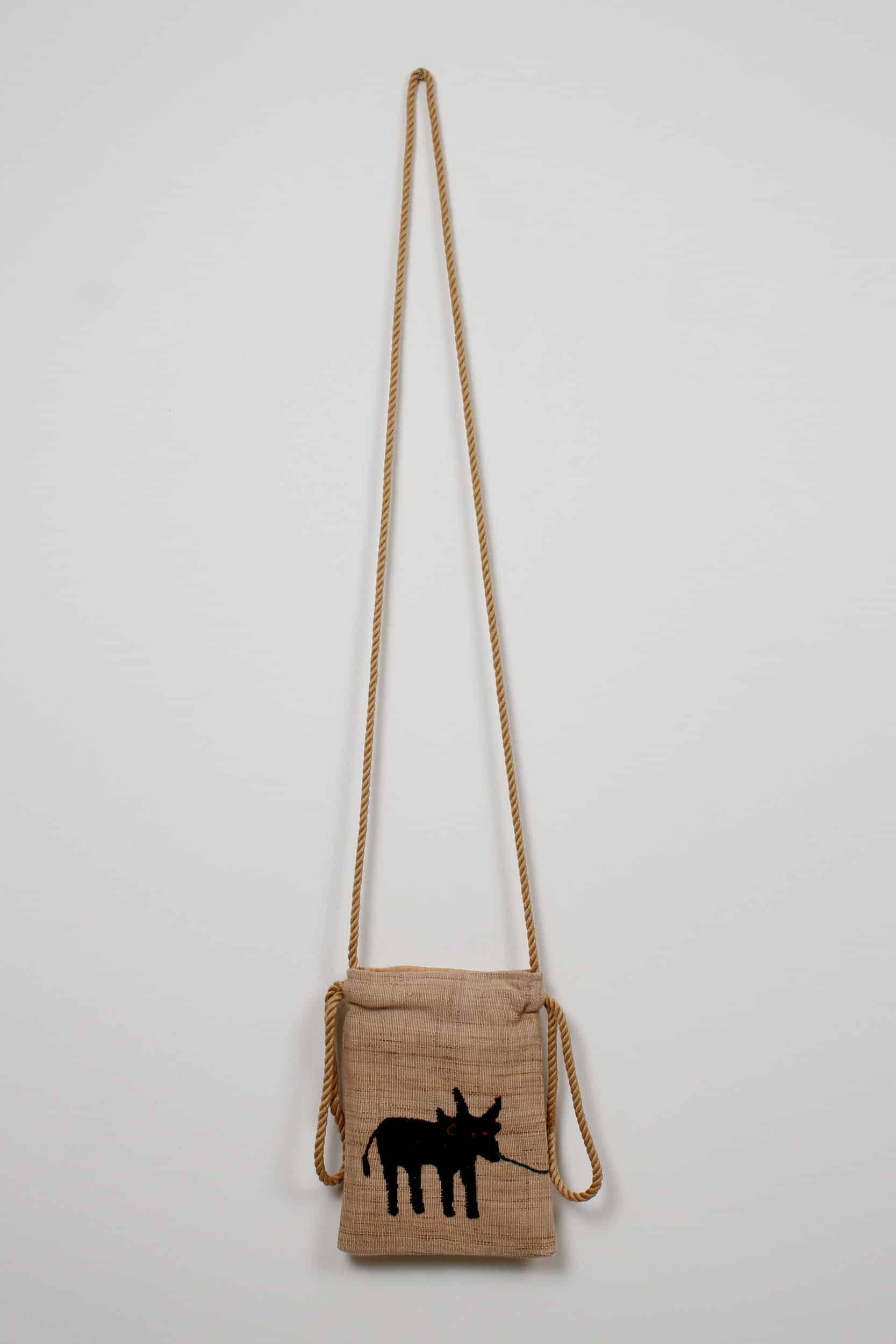 Black cow scene pouch bag
