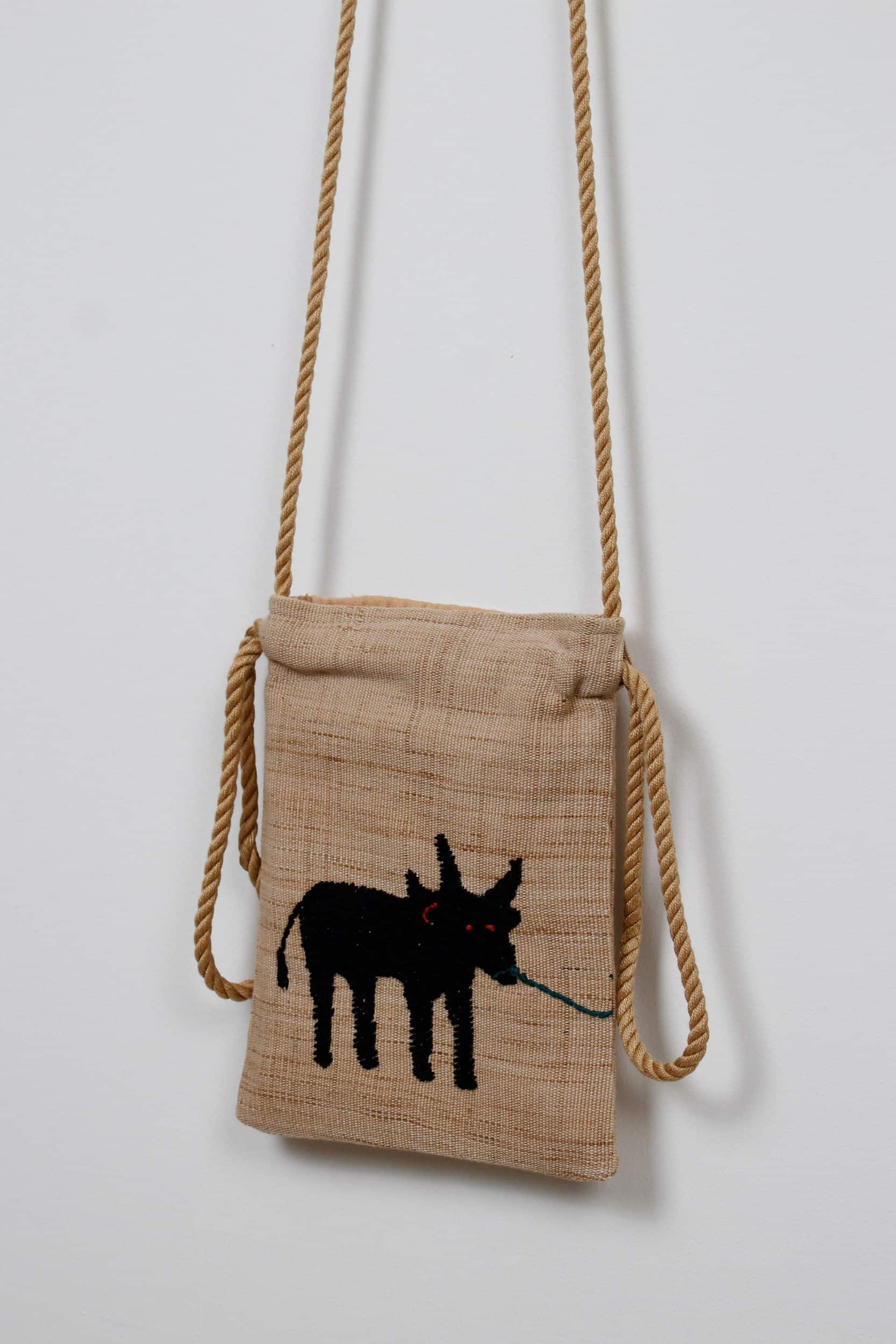 Black cow scene pouch bag