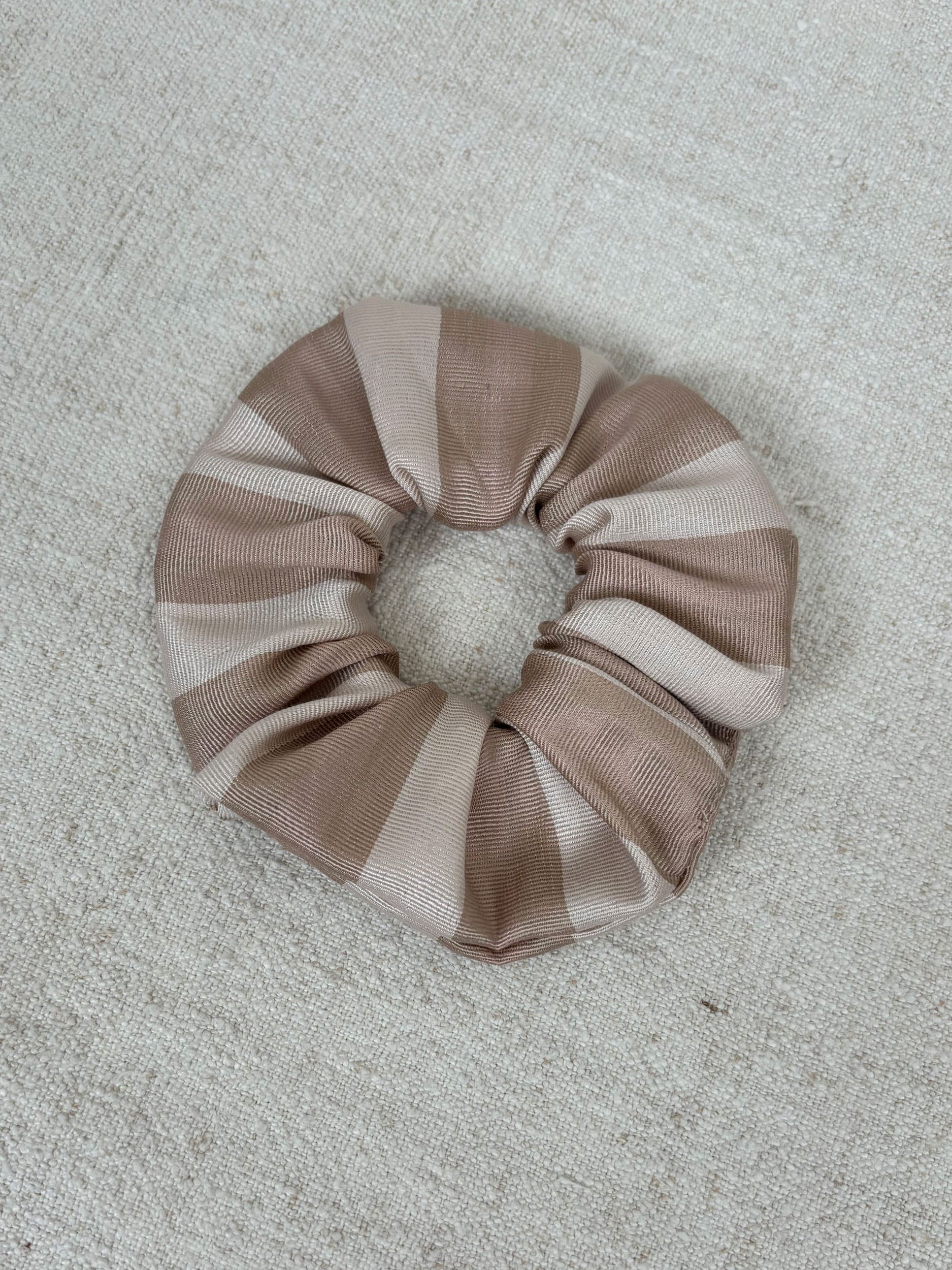 Bright stripes silk scrunchie