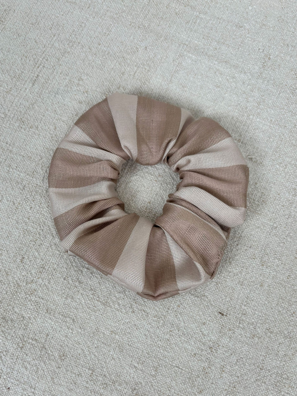 Bright stripes silk scrunchie
