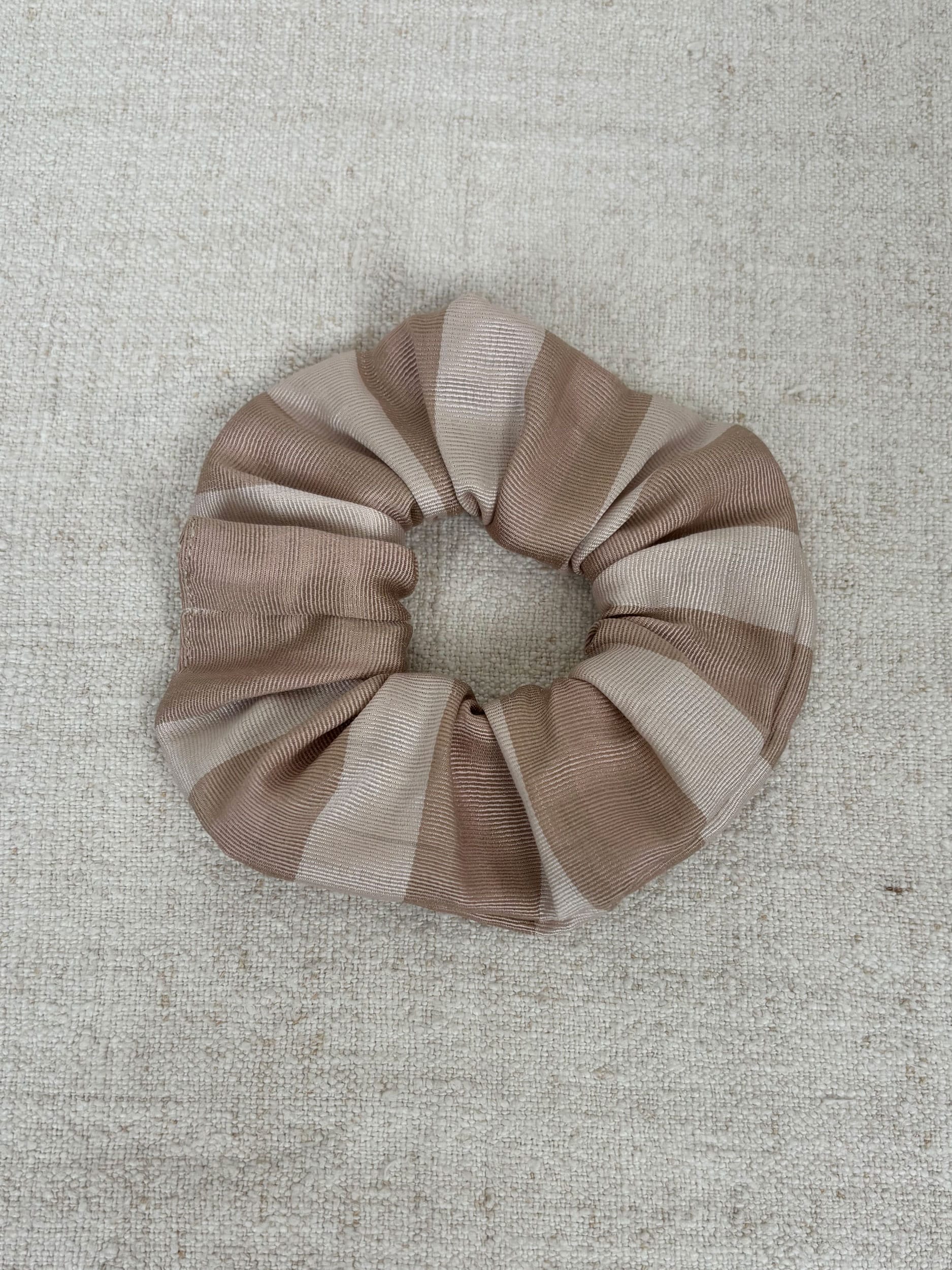 Bright stripes silk scrunchie