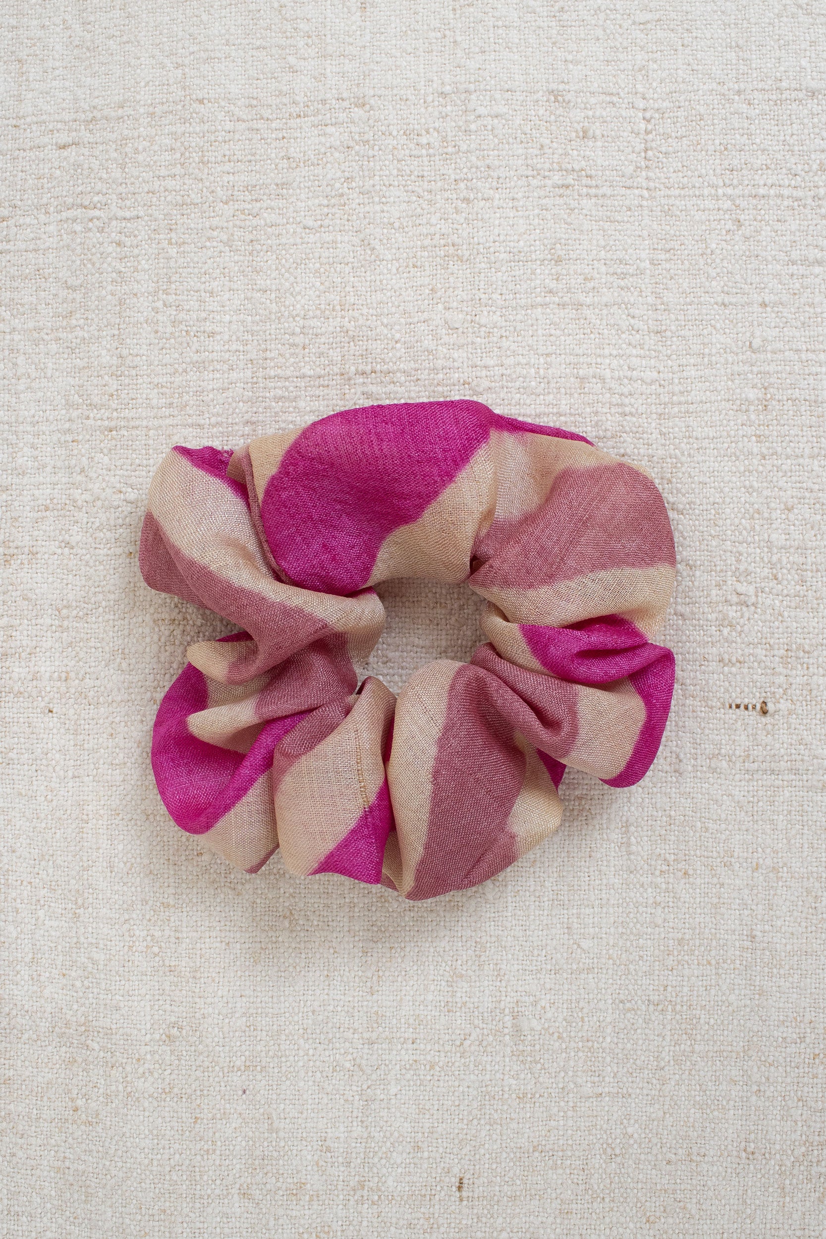 Pink tones silk scrunchie