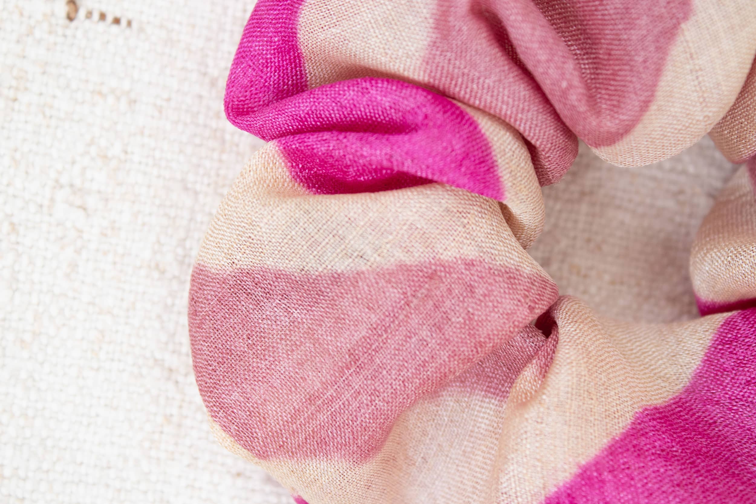Pink tones silk scrunchie