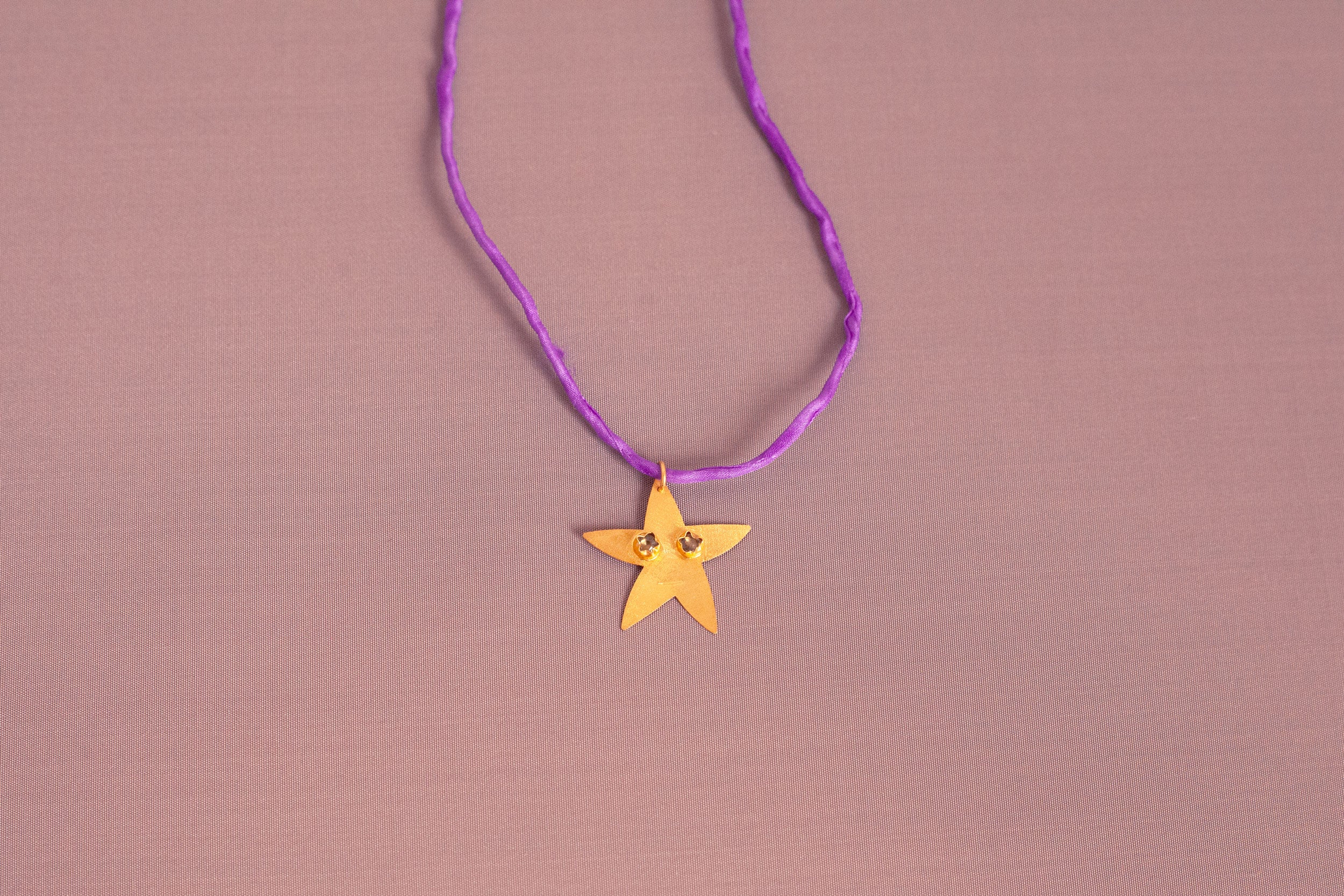 Vega gold silk necklace
