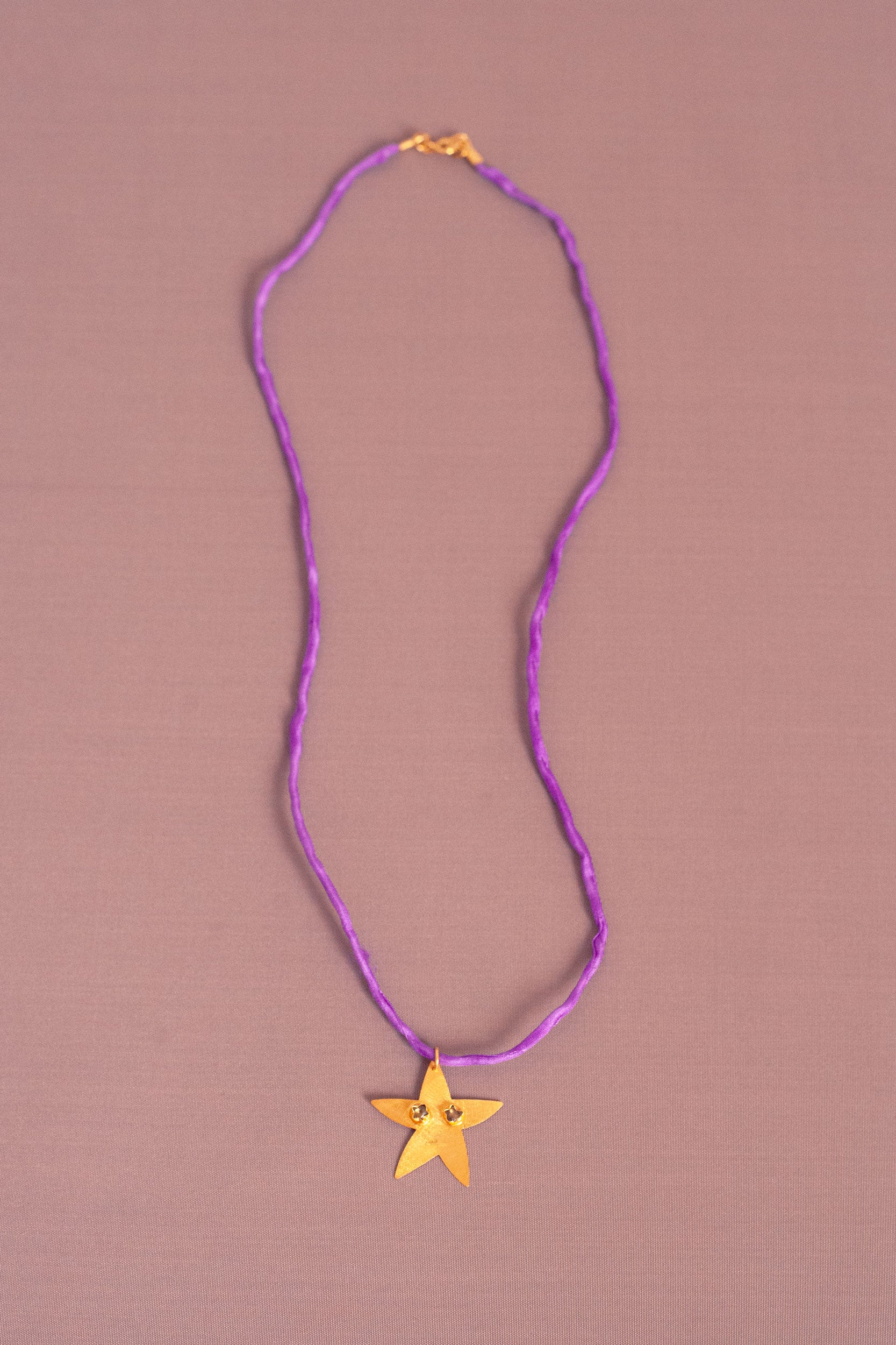 Vega gold silk necklace