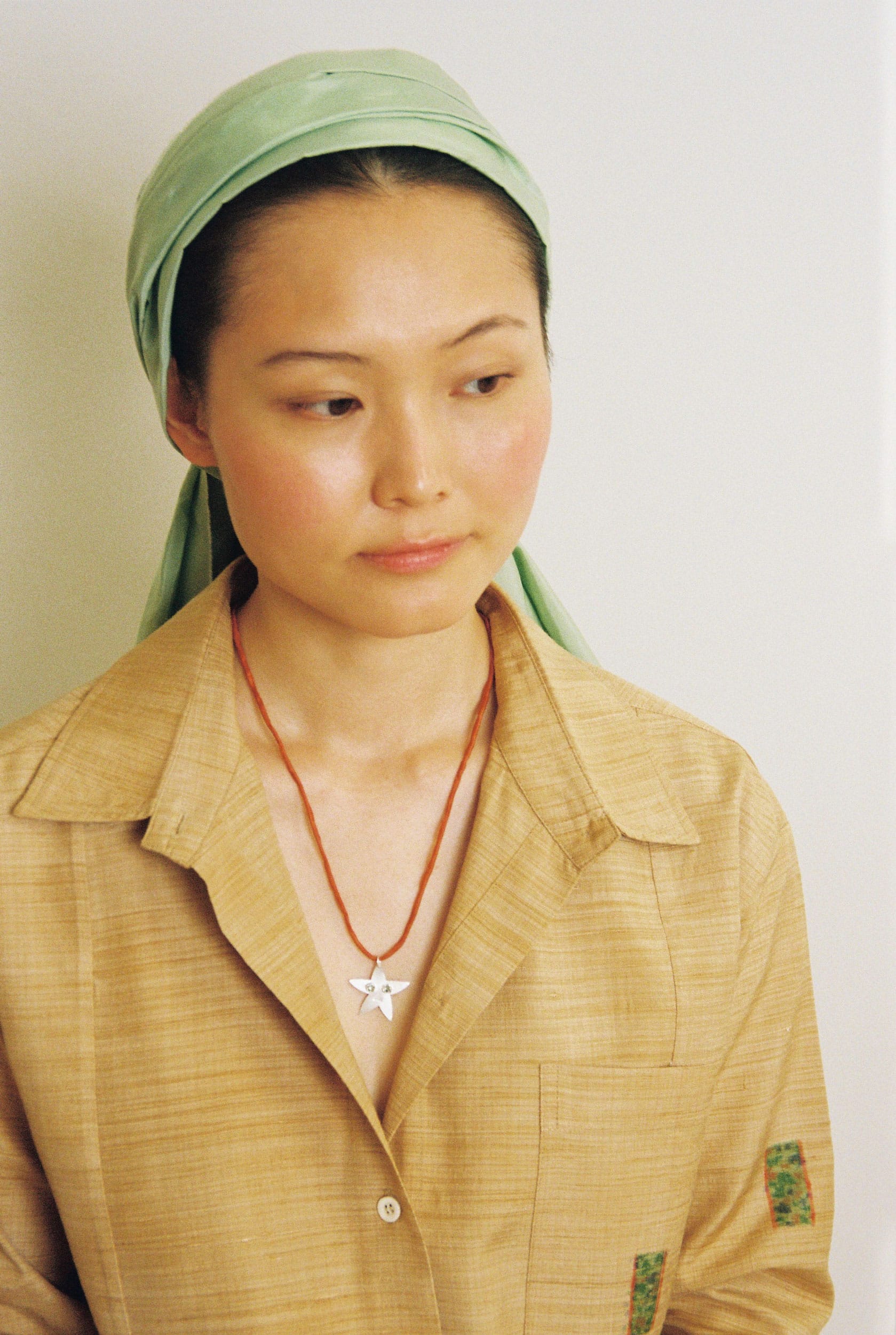 Vega silver silk necklace