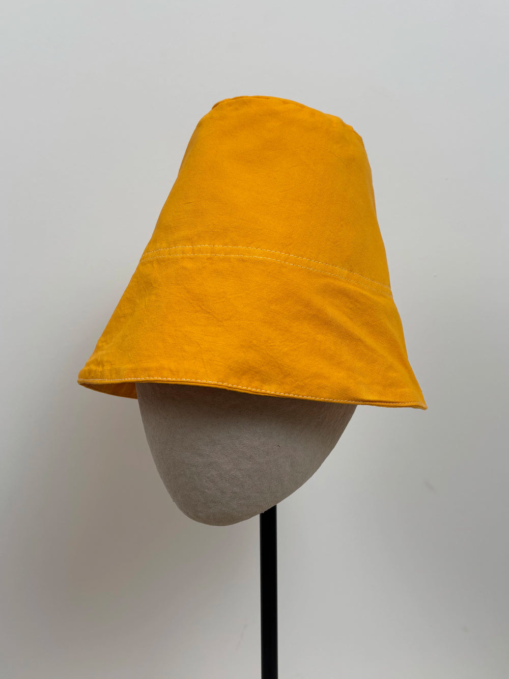Vibrant yellow dyed bucket hat