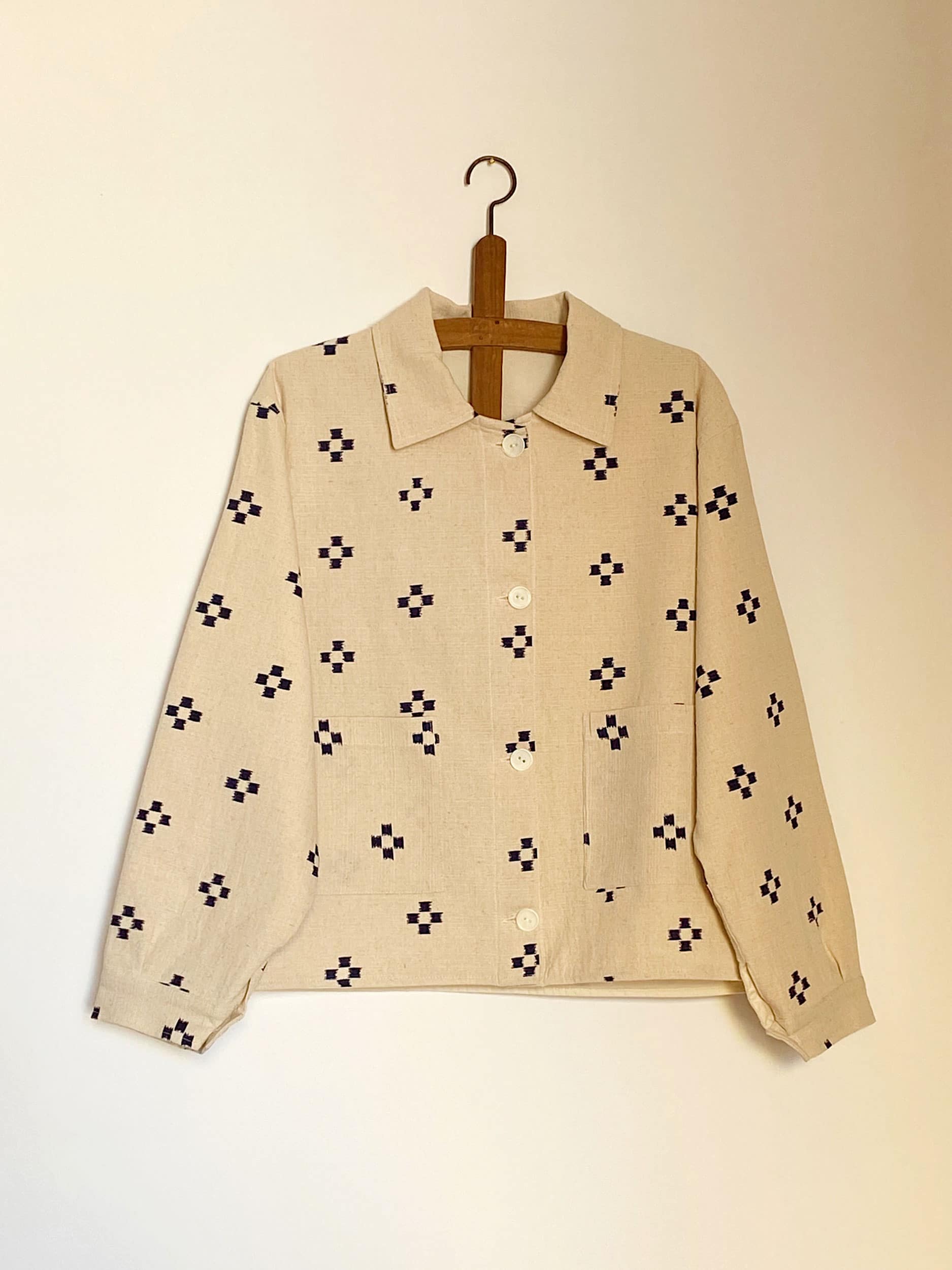 Blue flowers jacket (XL size)
