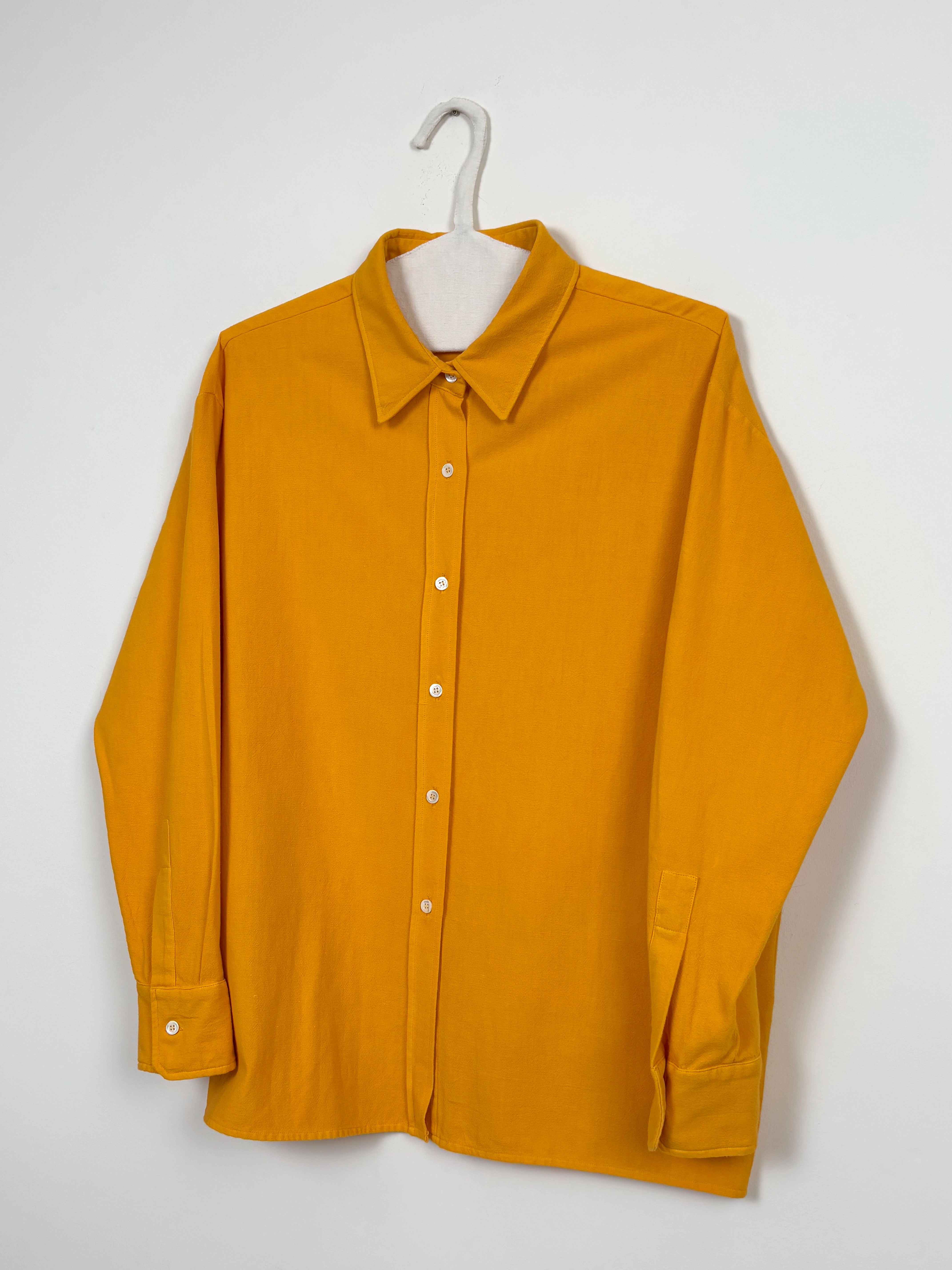 Vibrant yellow dyed shirt