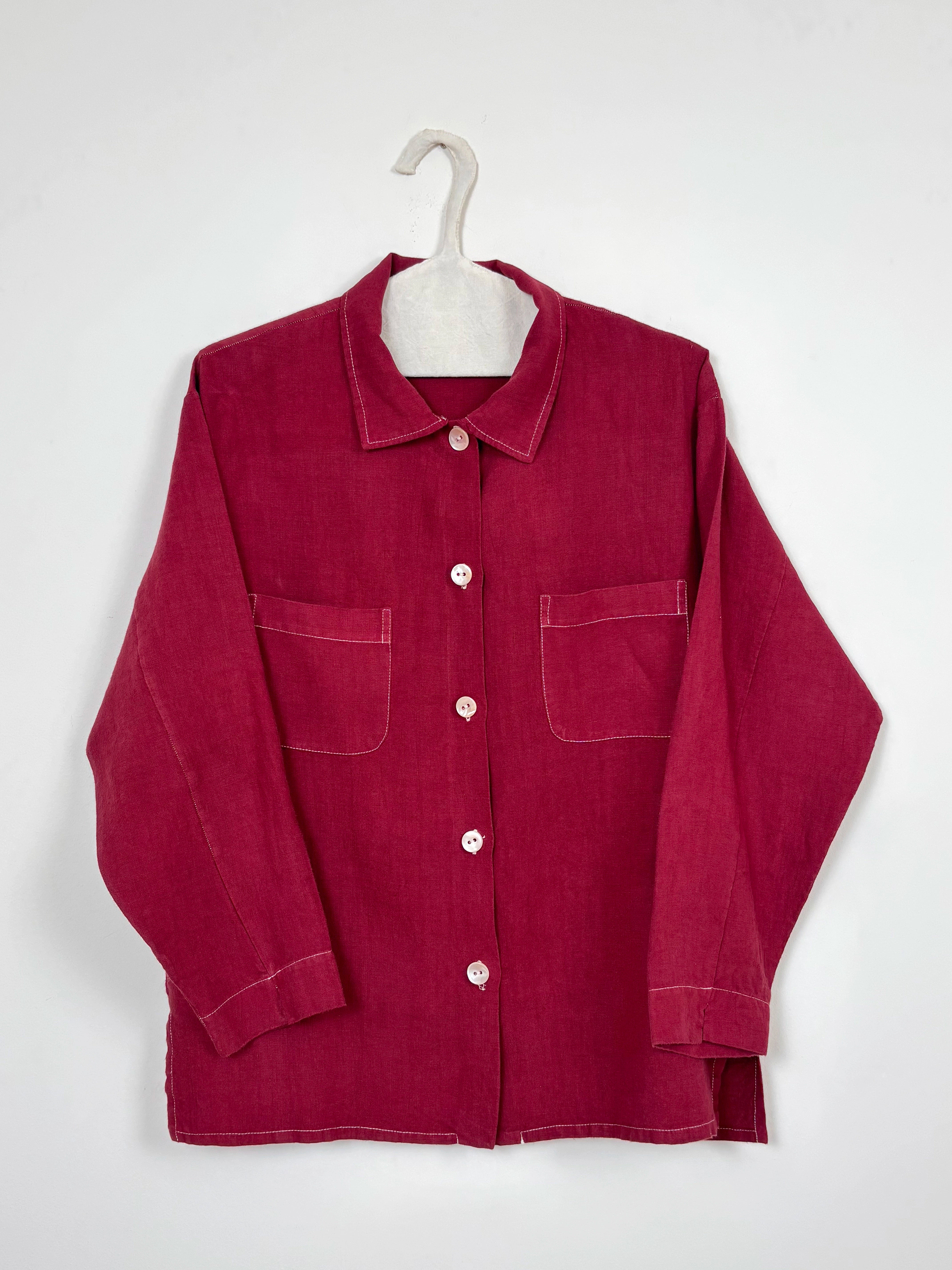 Maroon dyed long shirt