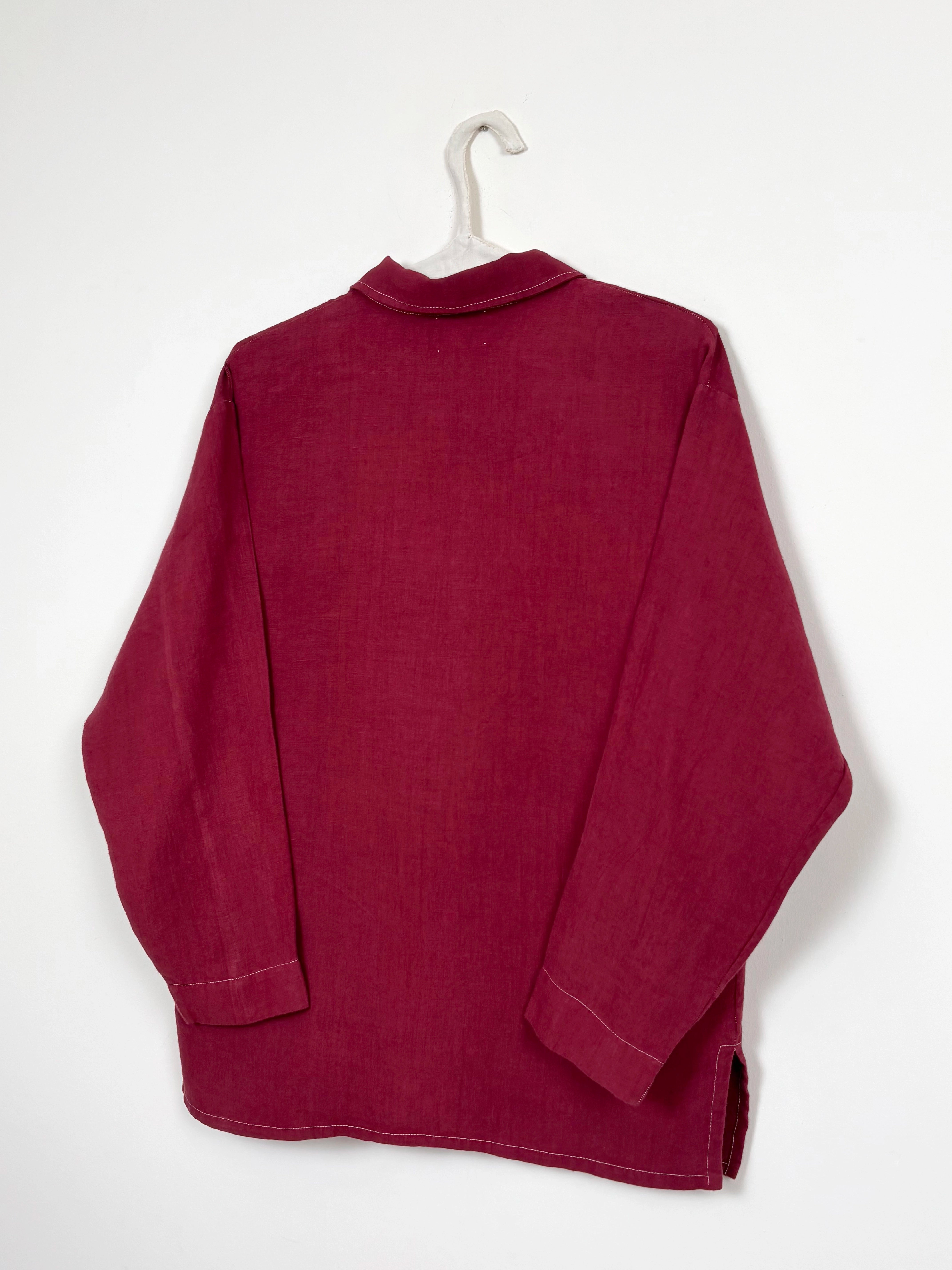 Maroon dyed long shirt