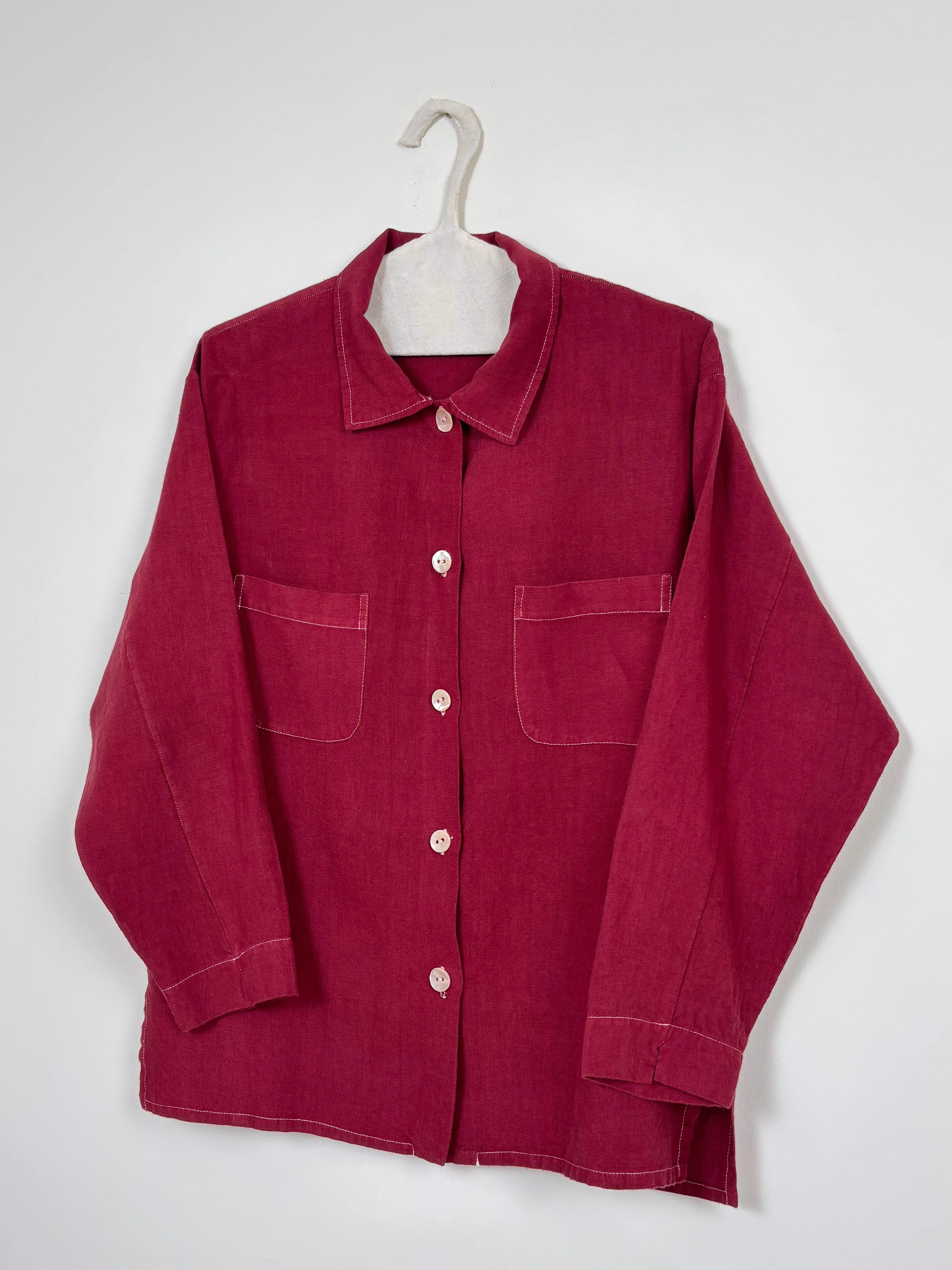 Maroon dyed long shirt