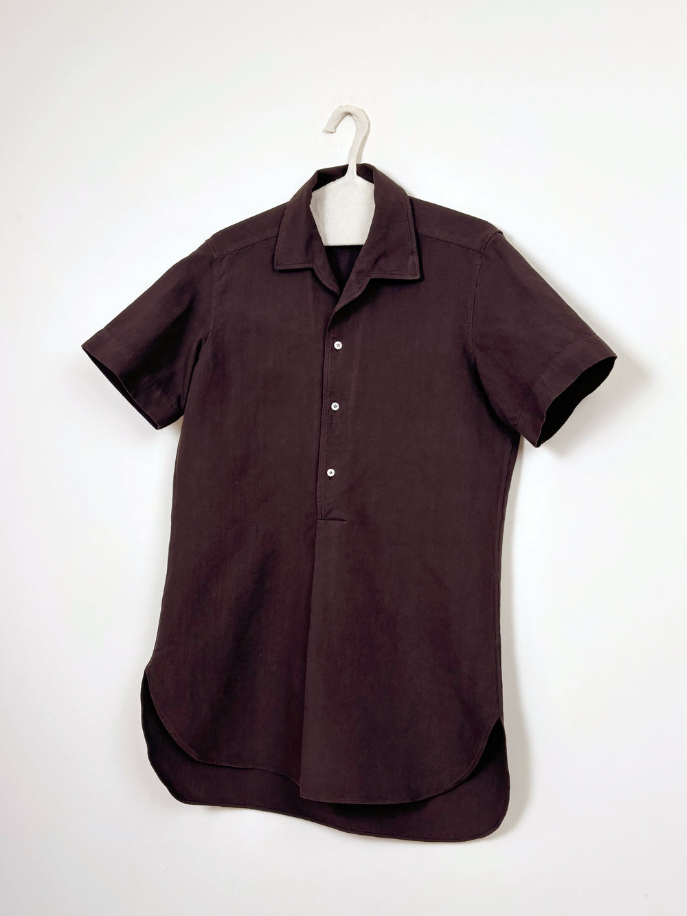 Brown dyed buttons shirt