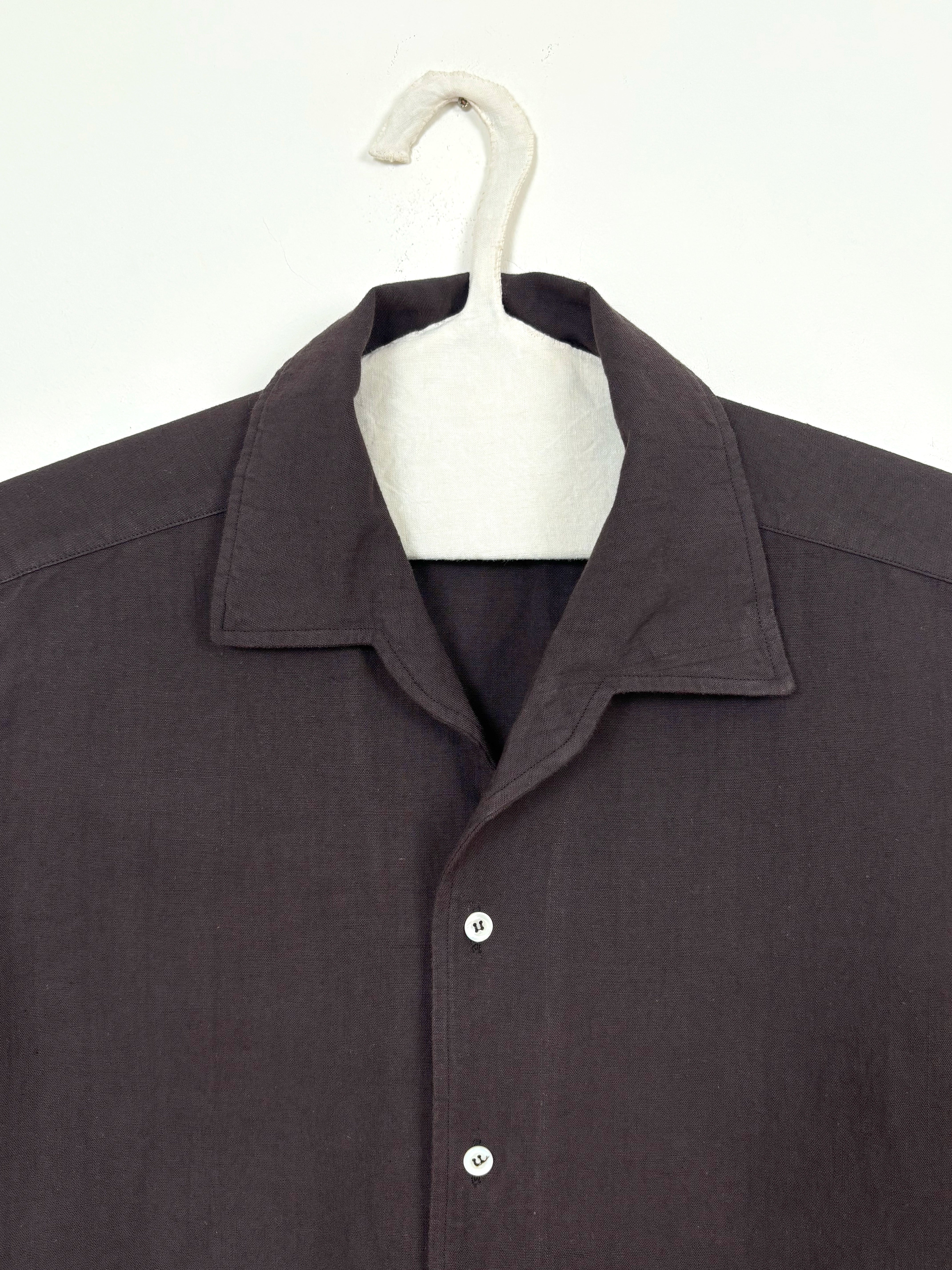 Brown dyed buttons shirt