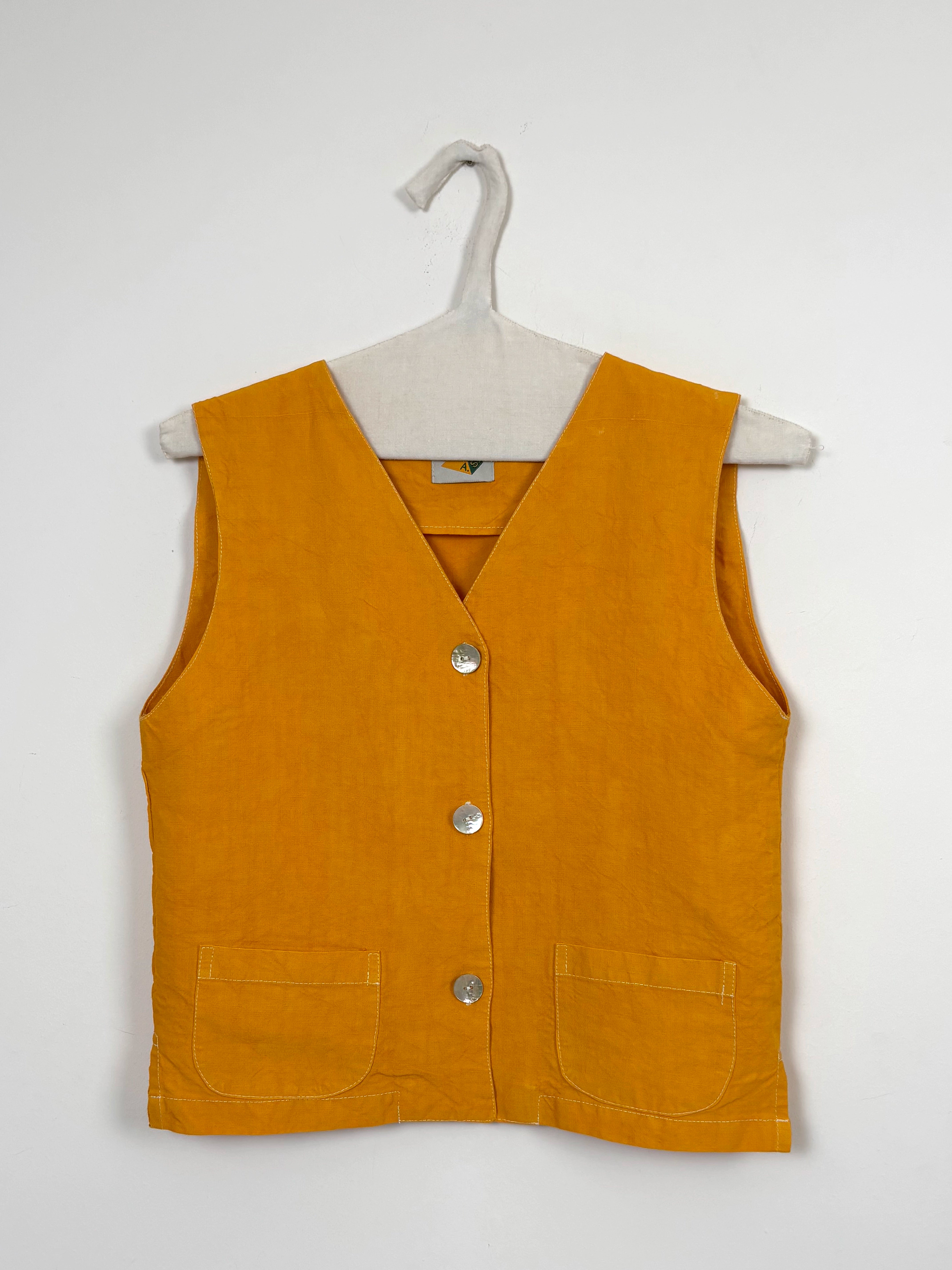 Vibrant yellow dyed vest