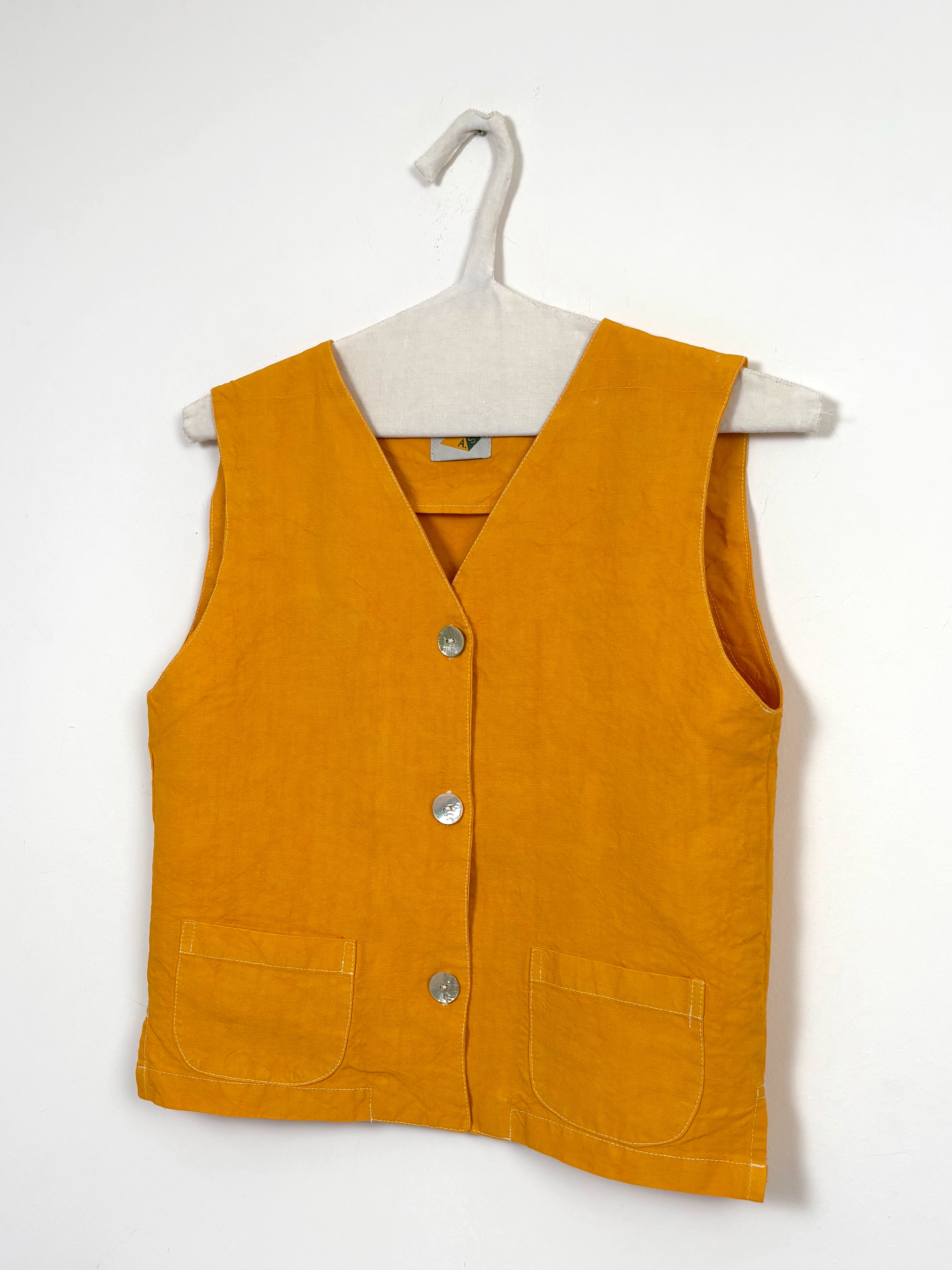 Vibrant yellow dyed vest