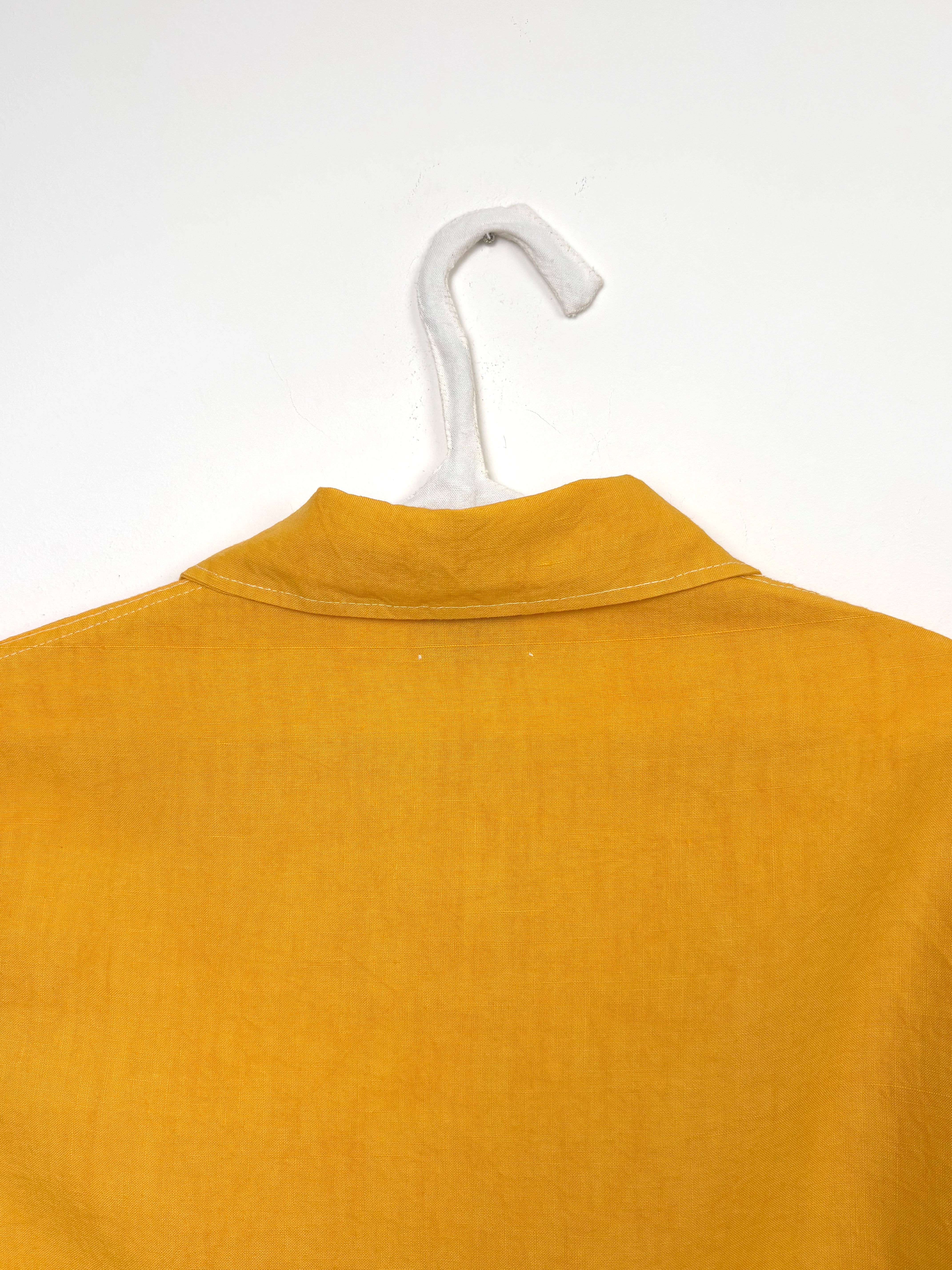 Yellow dyed short unlined jacket