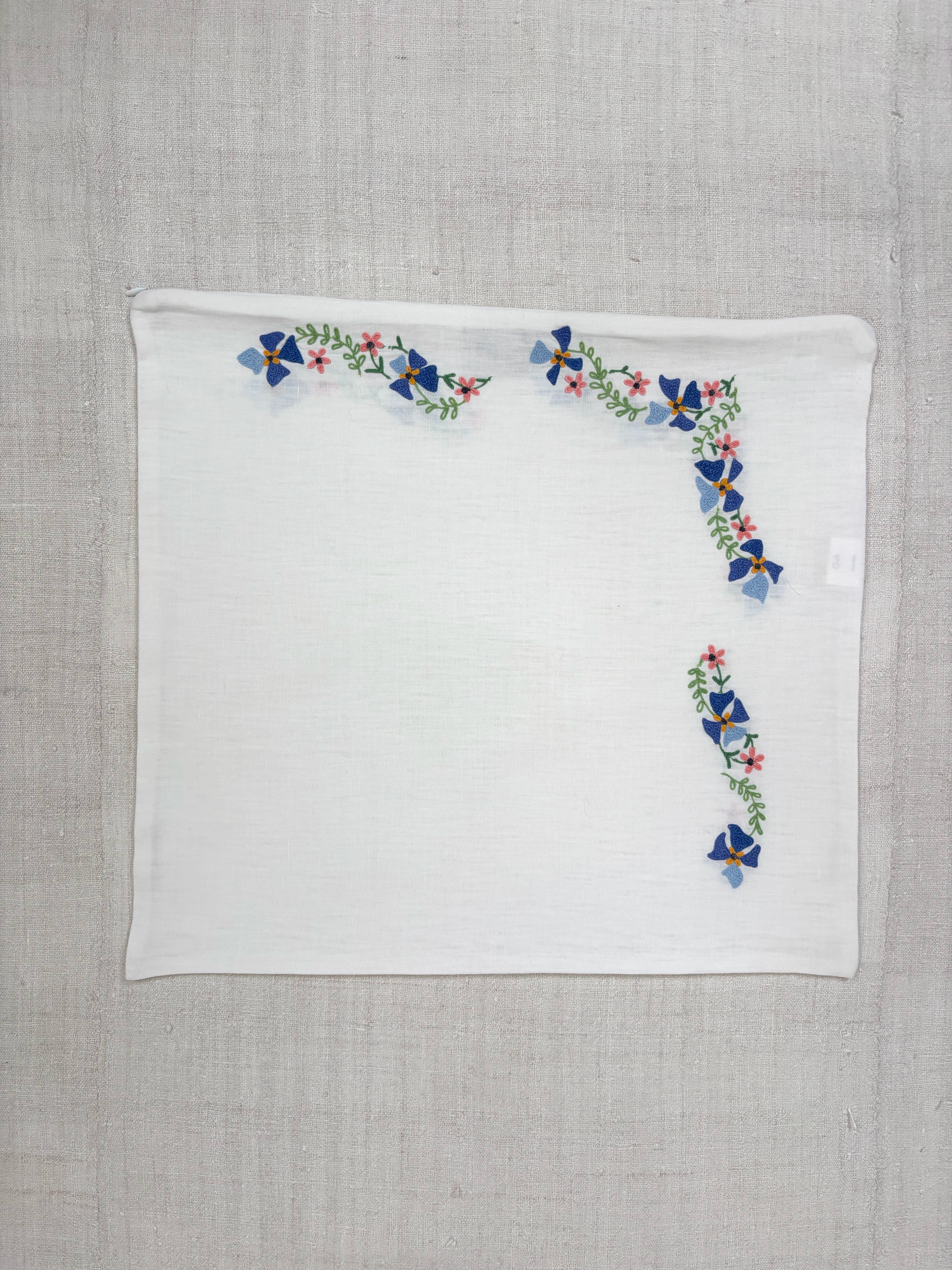 Blue flowers pillowcase