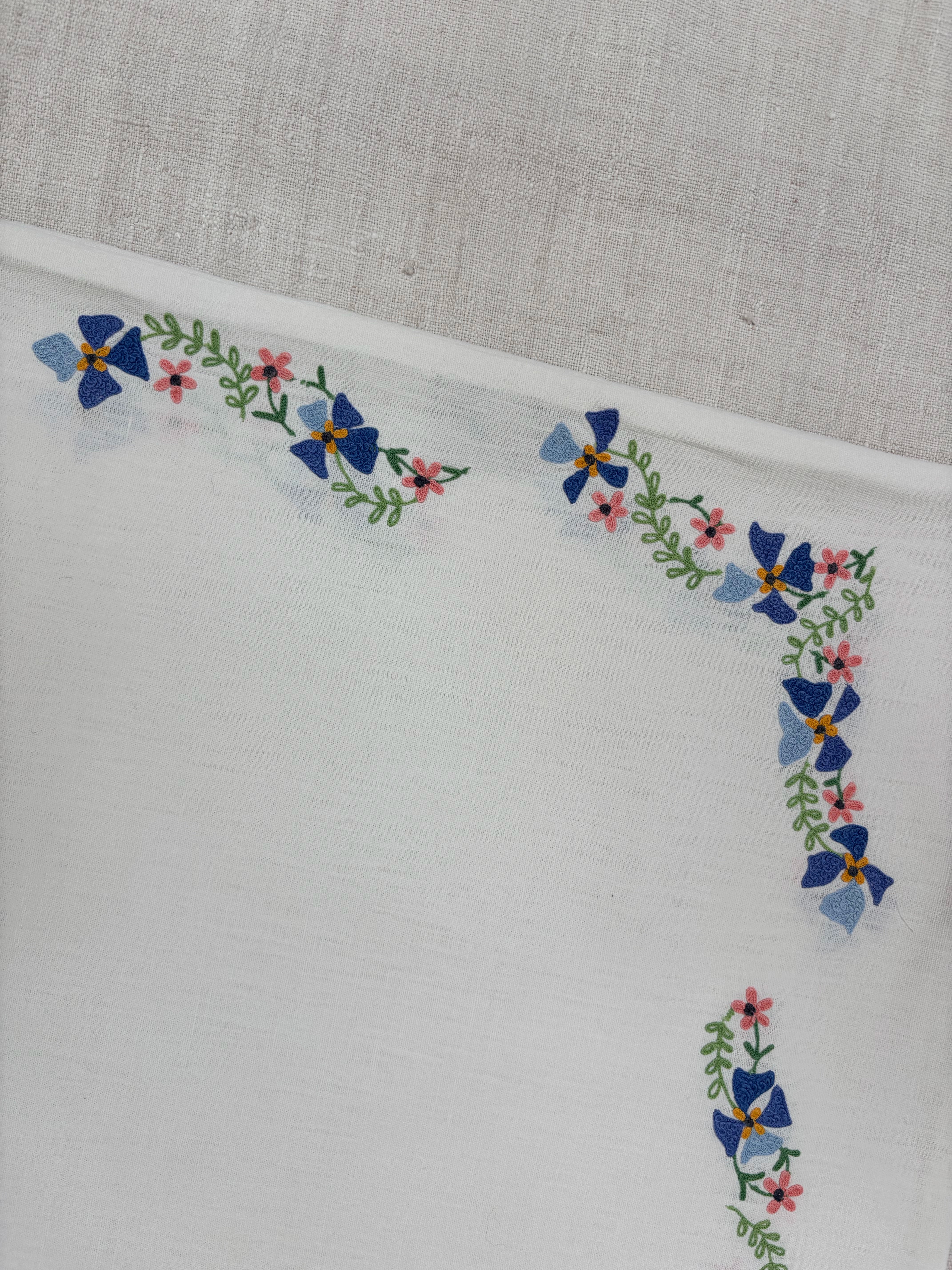 Blue flowers pillowcase