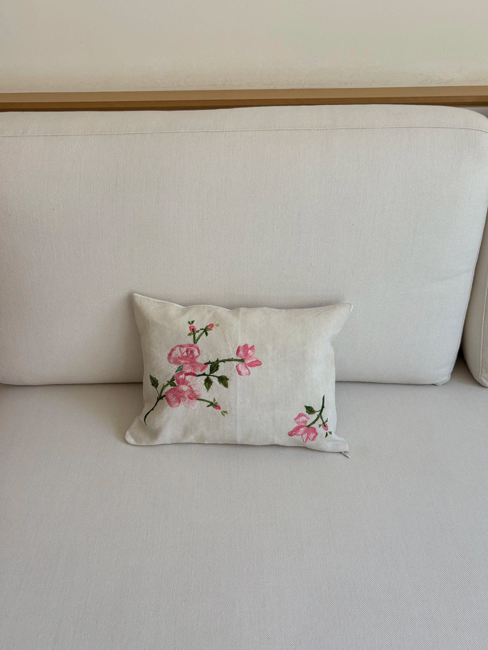 Rosebush pillowcase