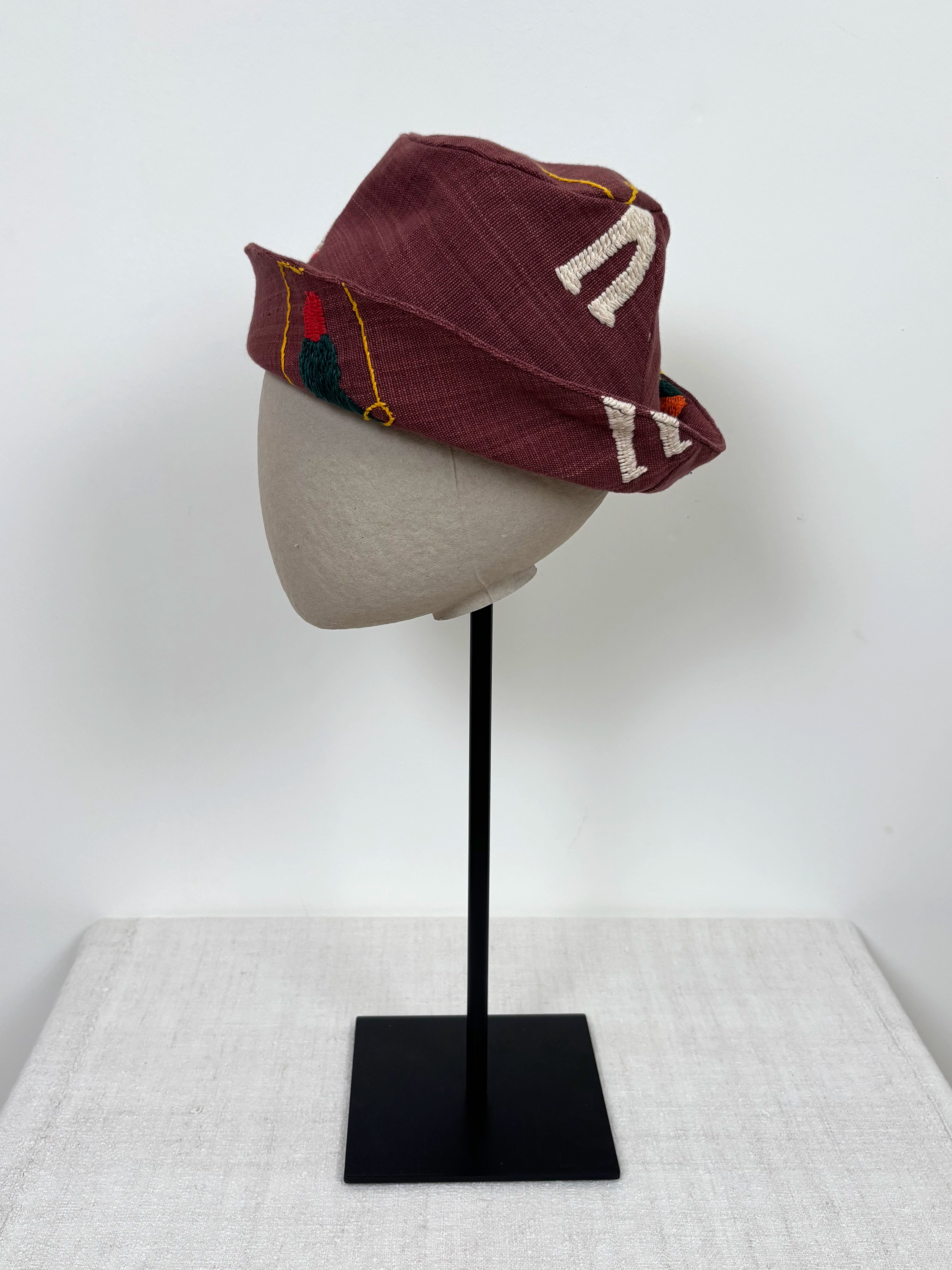 Two elephants scene hat