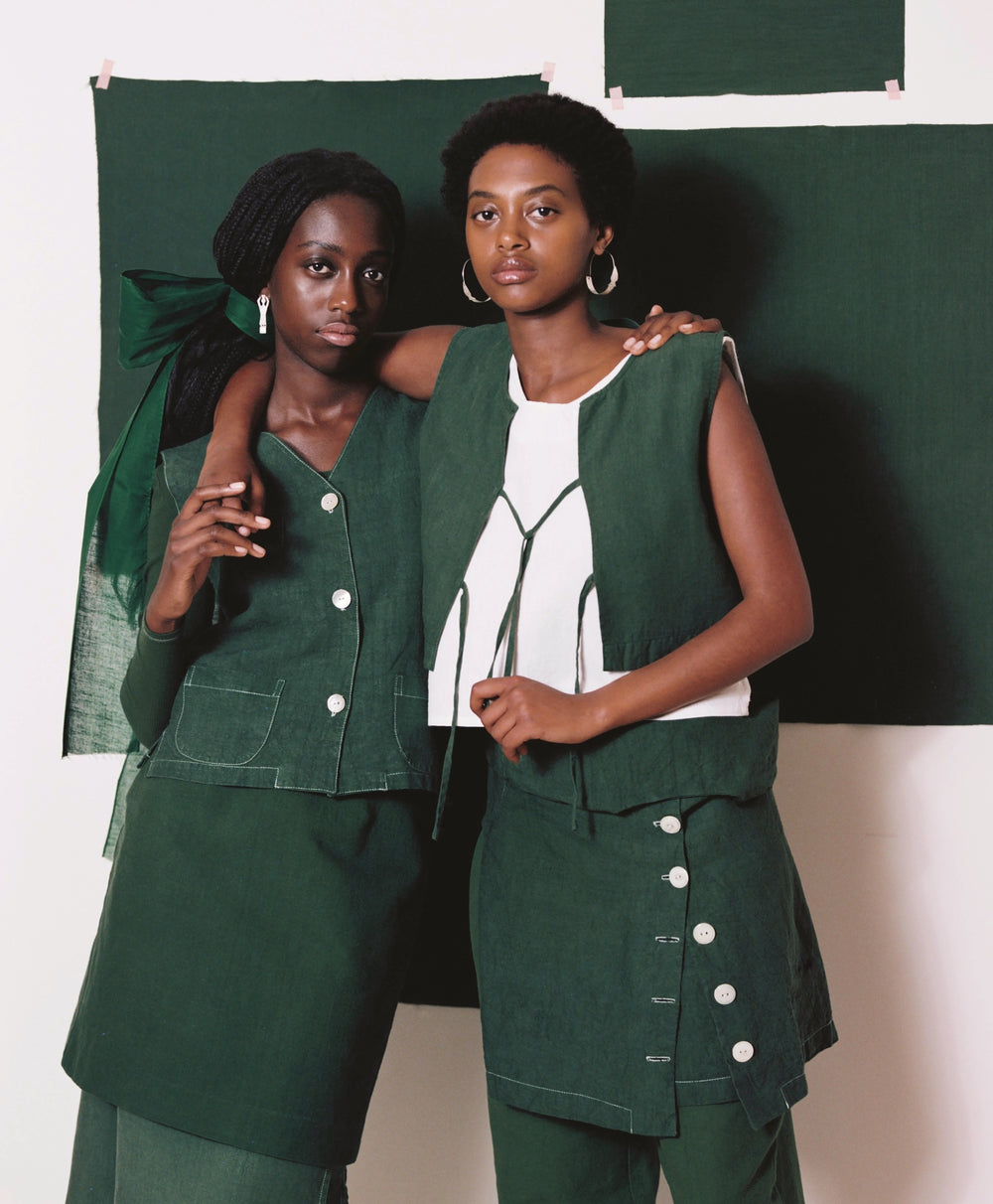 Green dyed vest