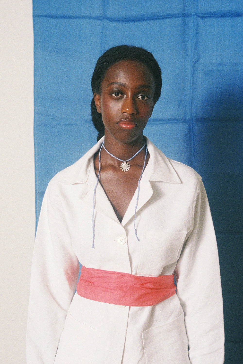 Luz silver silk choker