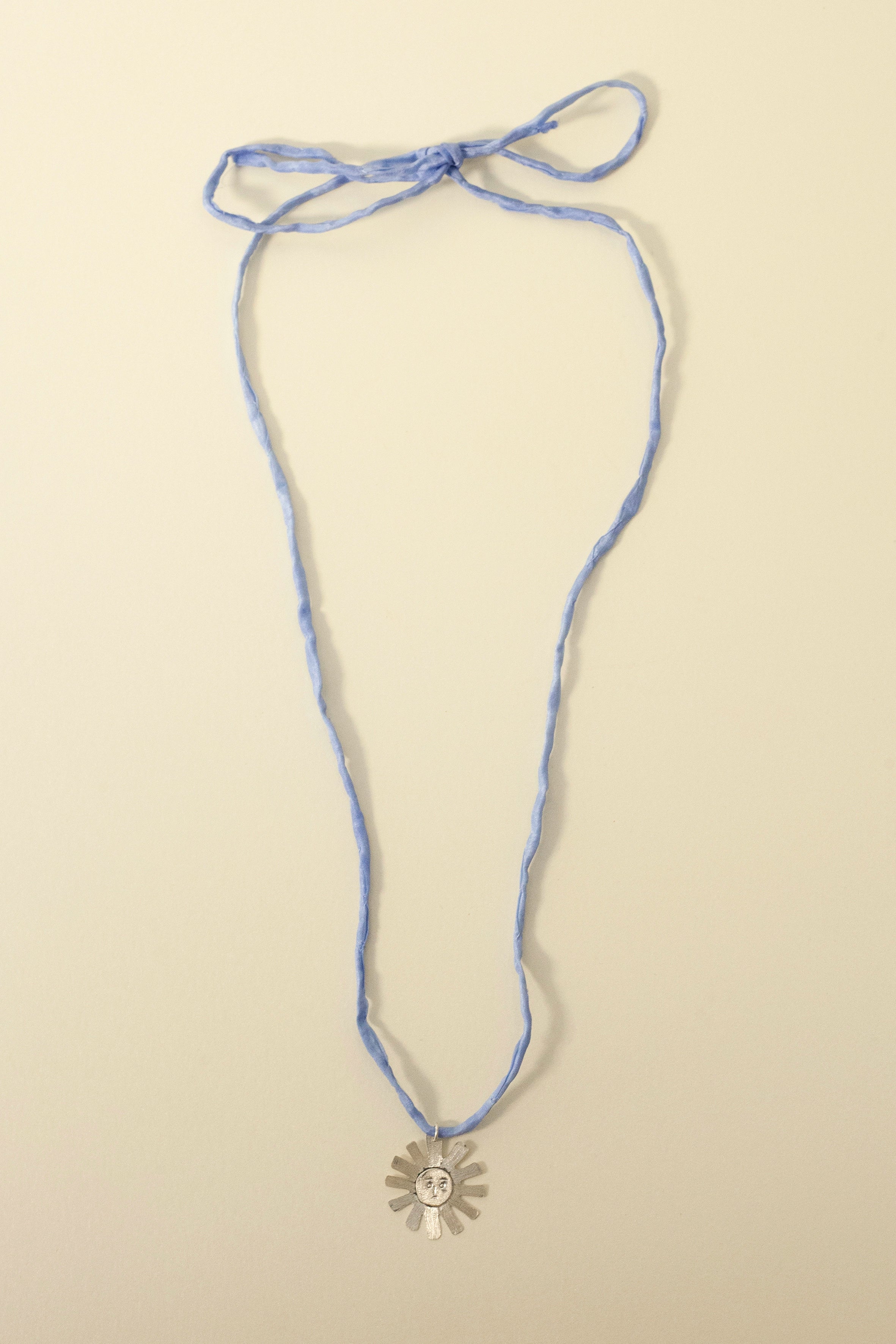 Luz silver silk choker