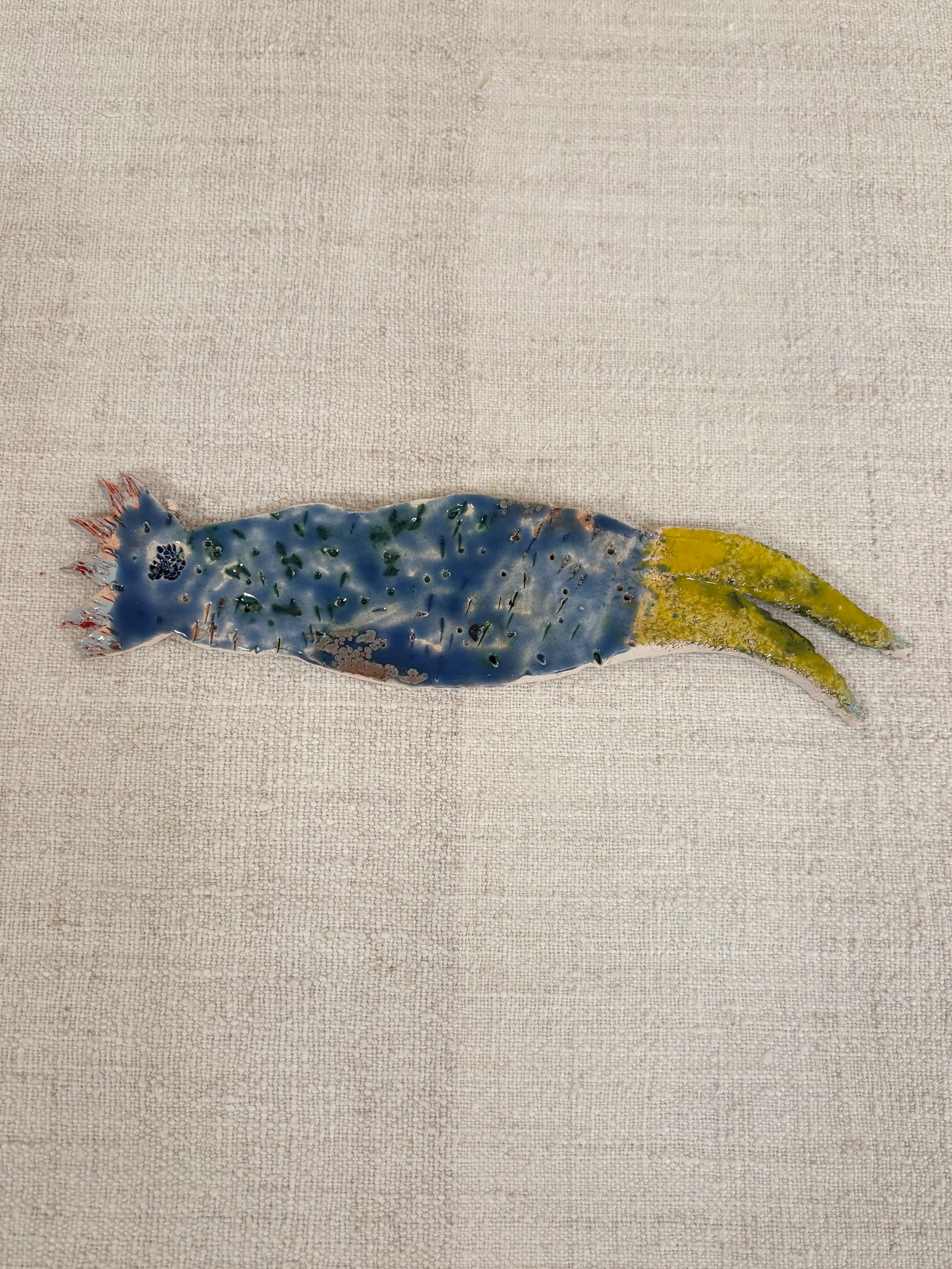 Blue & yellow squid - Mike Swaney