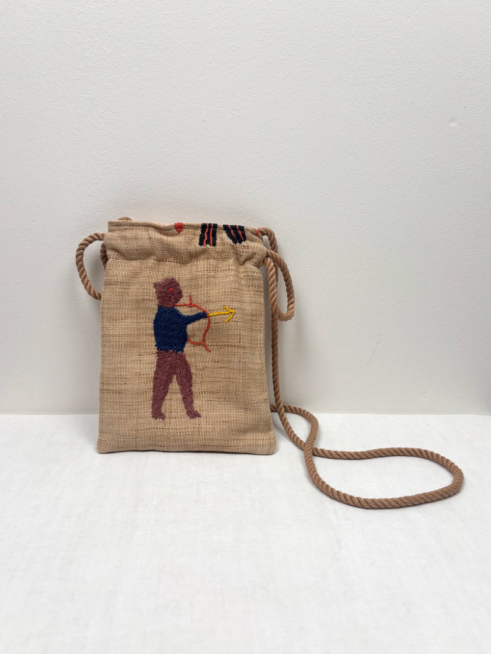 Boy with a bow scene pouch bag