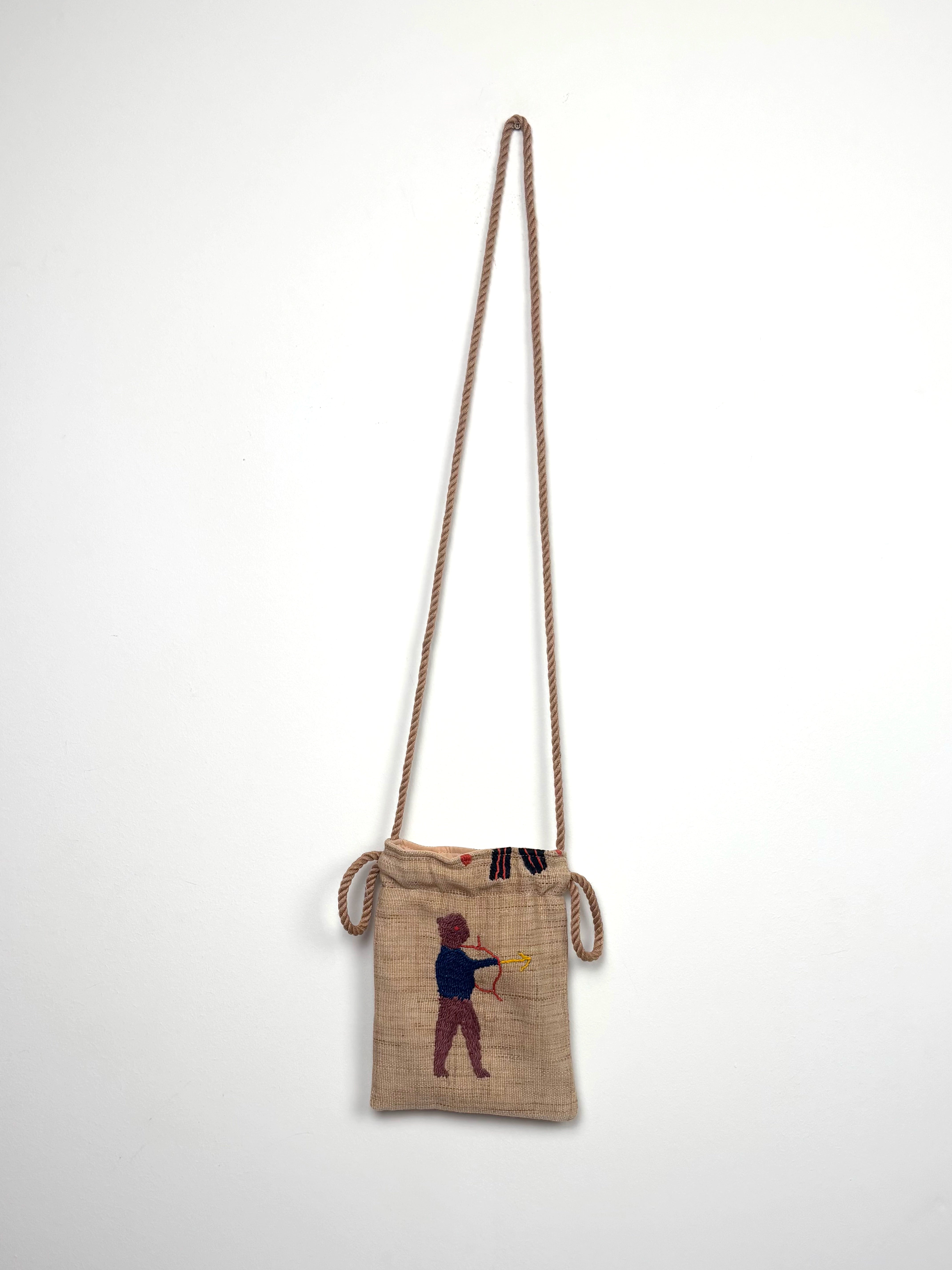 Boy with a bow scene pouch bag