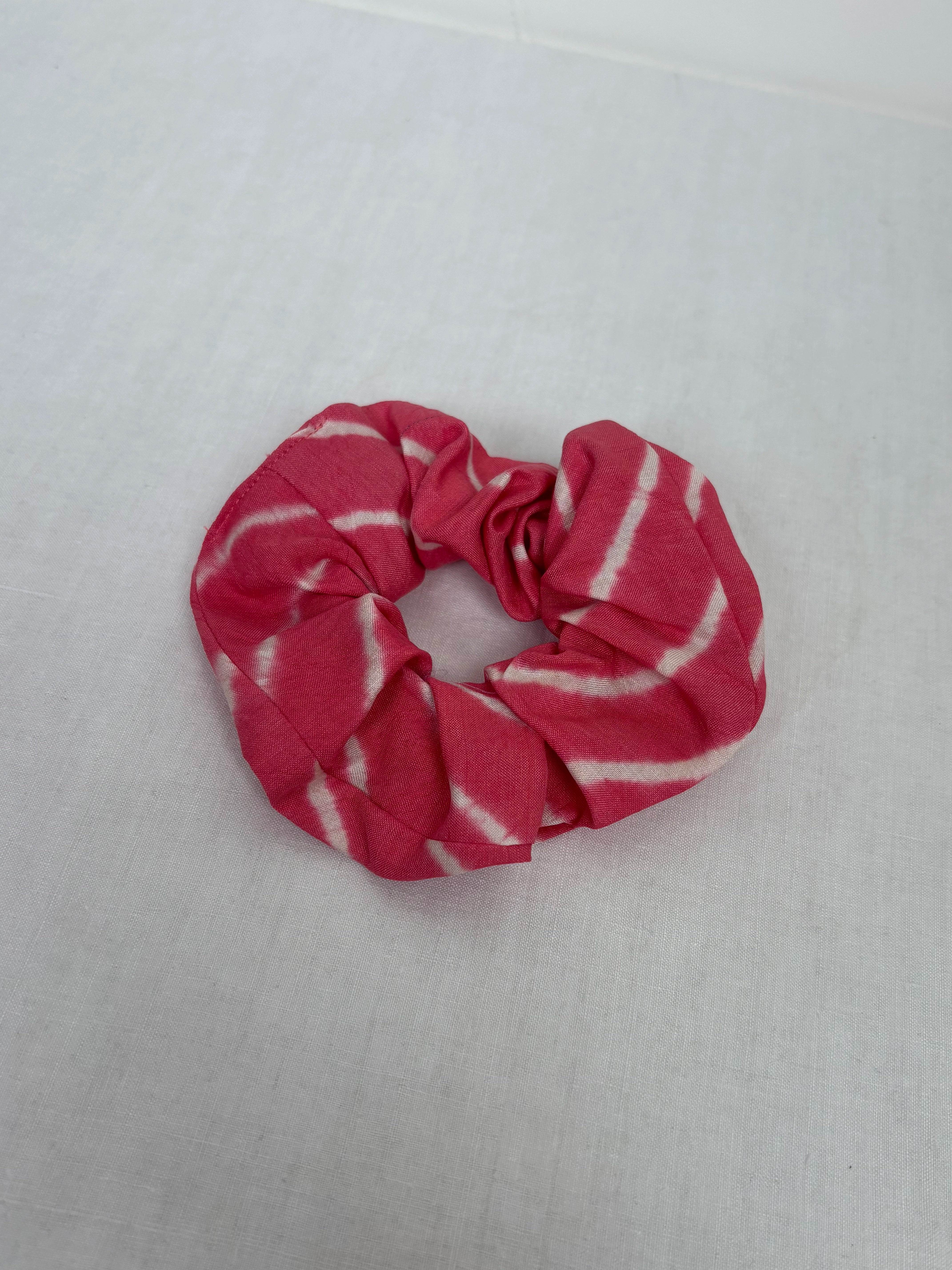 Pink tones silk scrunchie
