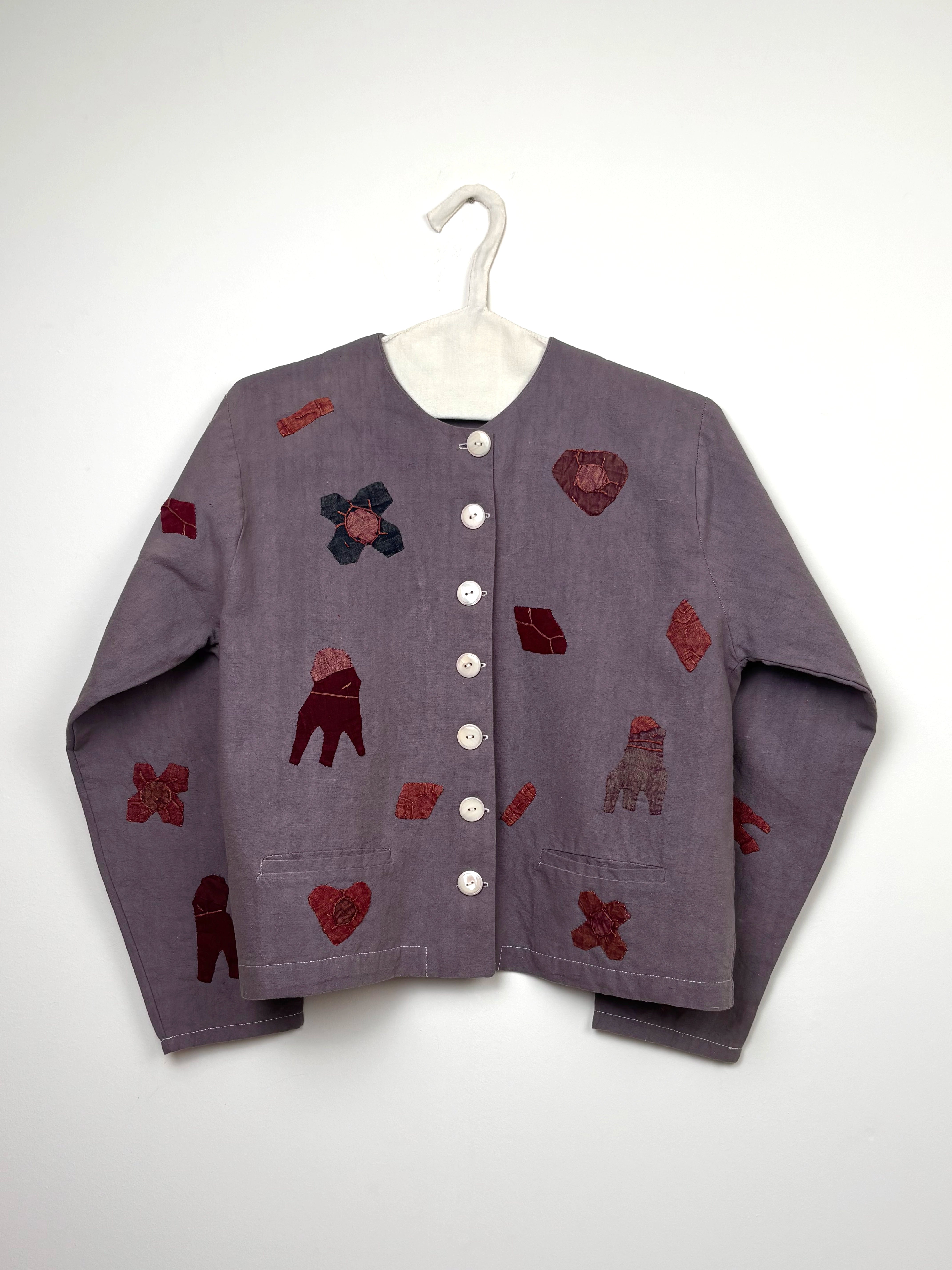 Patchwork lilac dyed short jacket - Limited edition