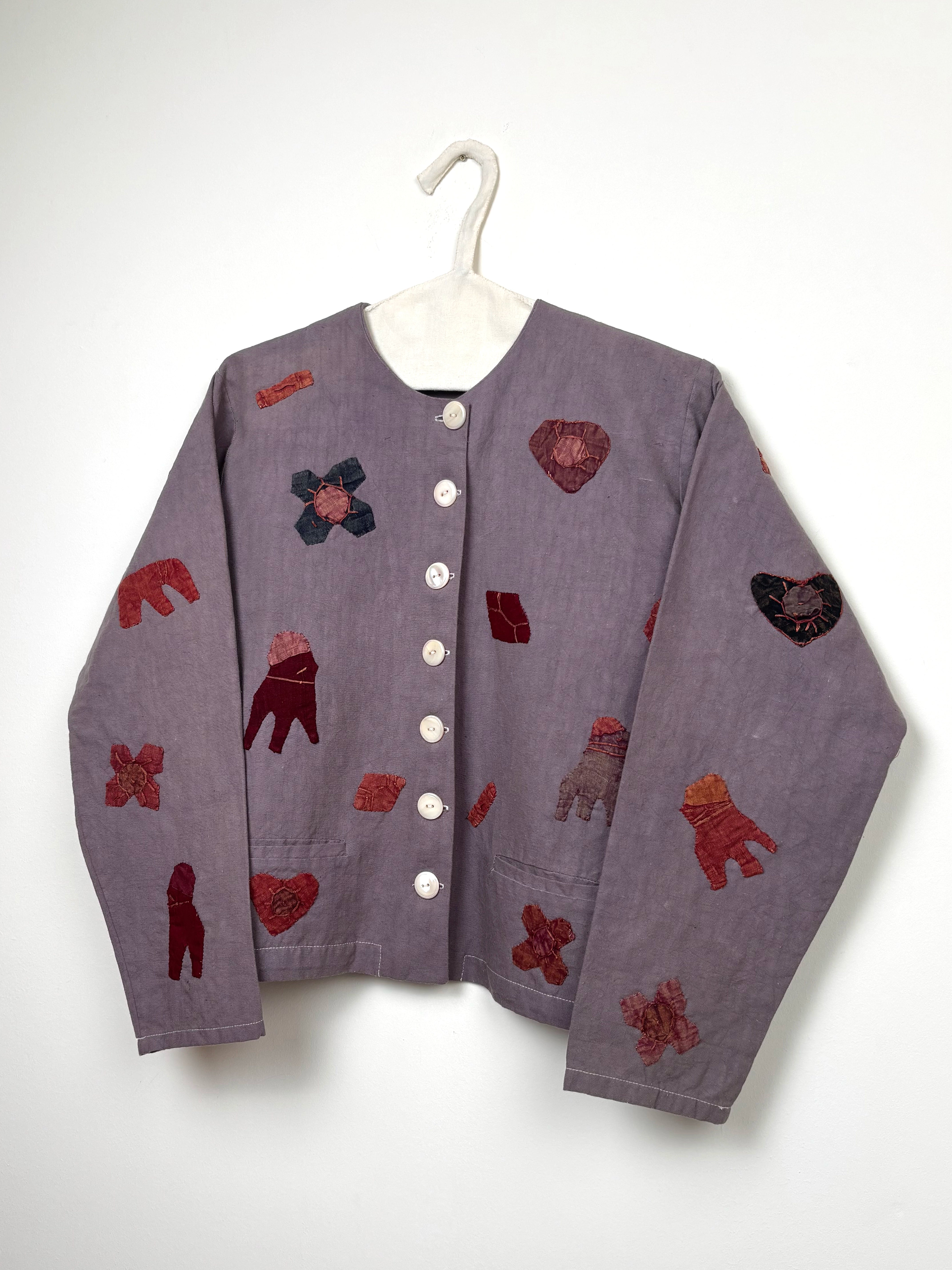 Patchwork lilac dyed short jacket - Limited edition