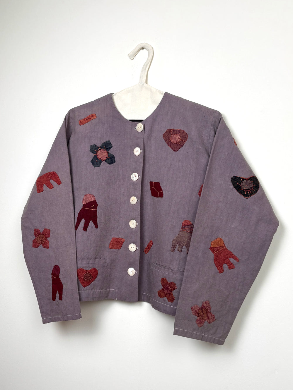 Patchwork lilac dyed short jacket - Limited edition
