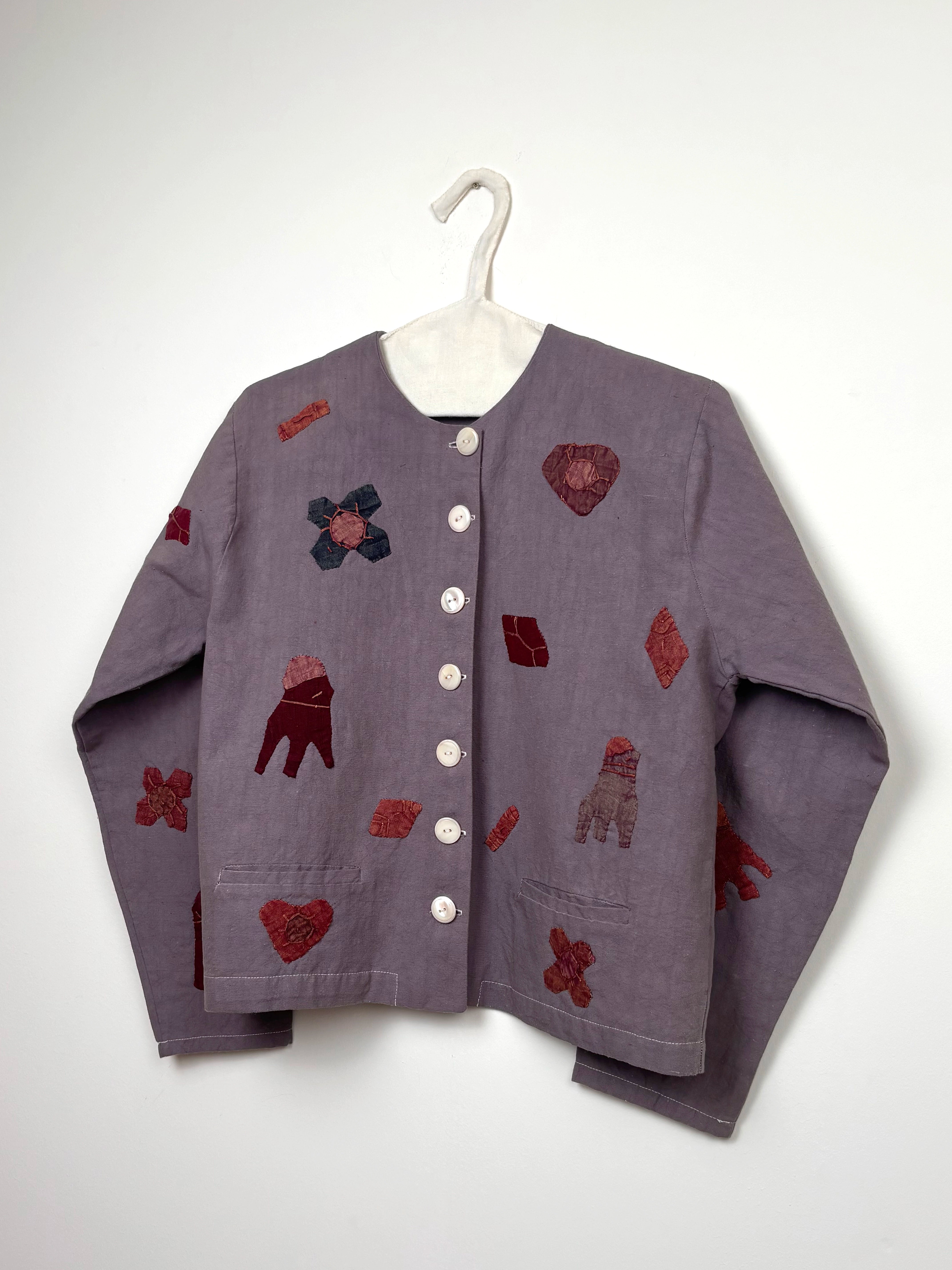Patchwork lilac dyed short jacket - Limited edition