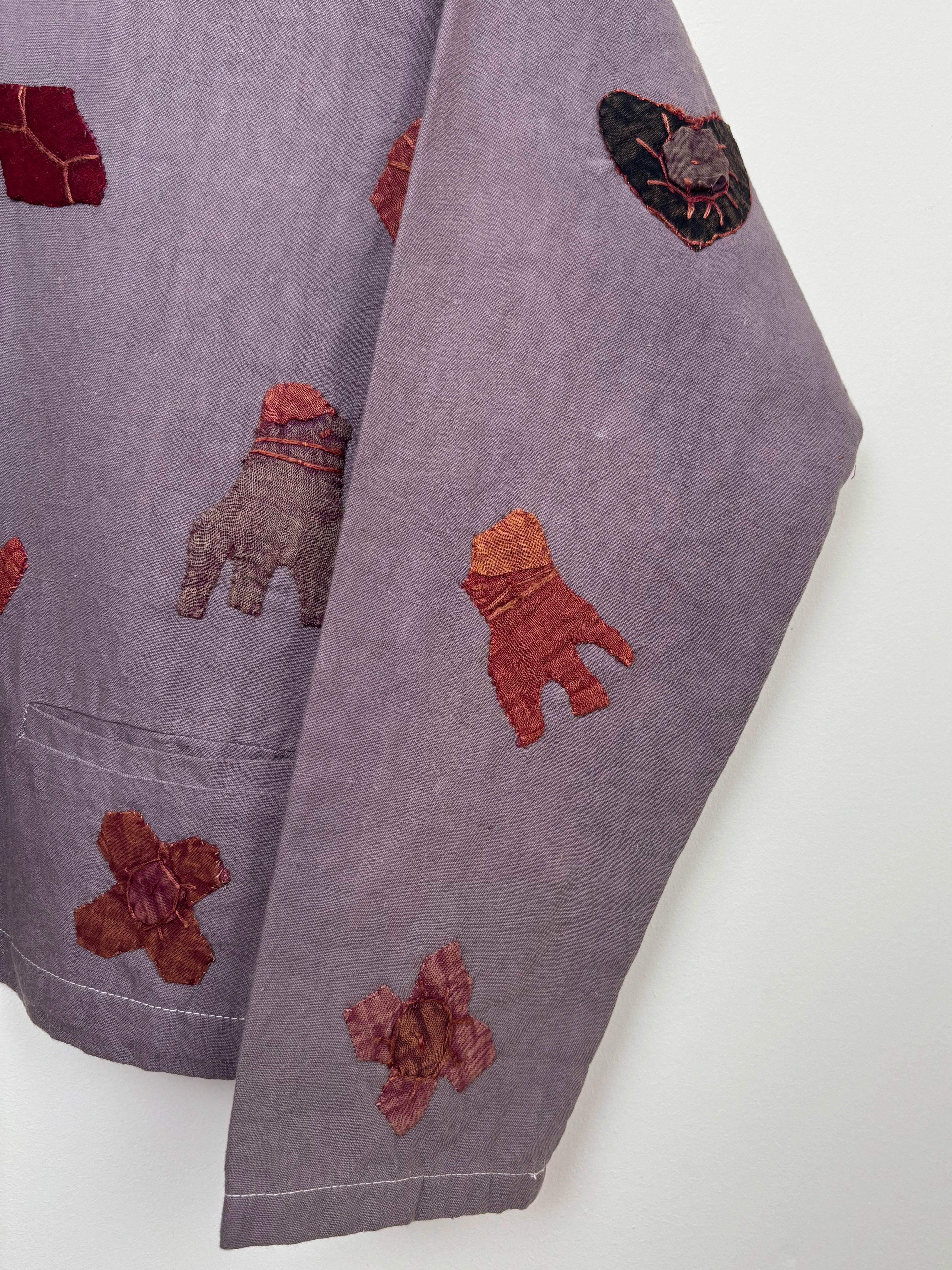 Patchwork lilac dyed short jacket - Limited edition
