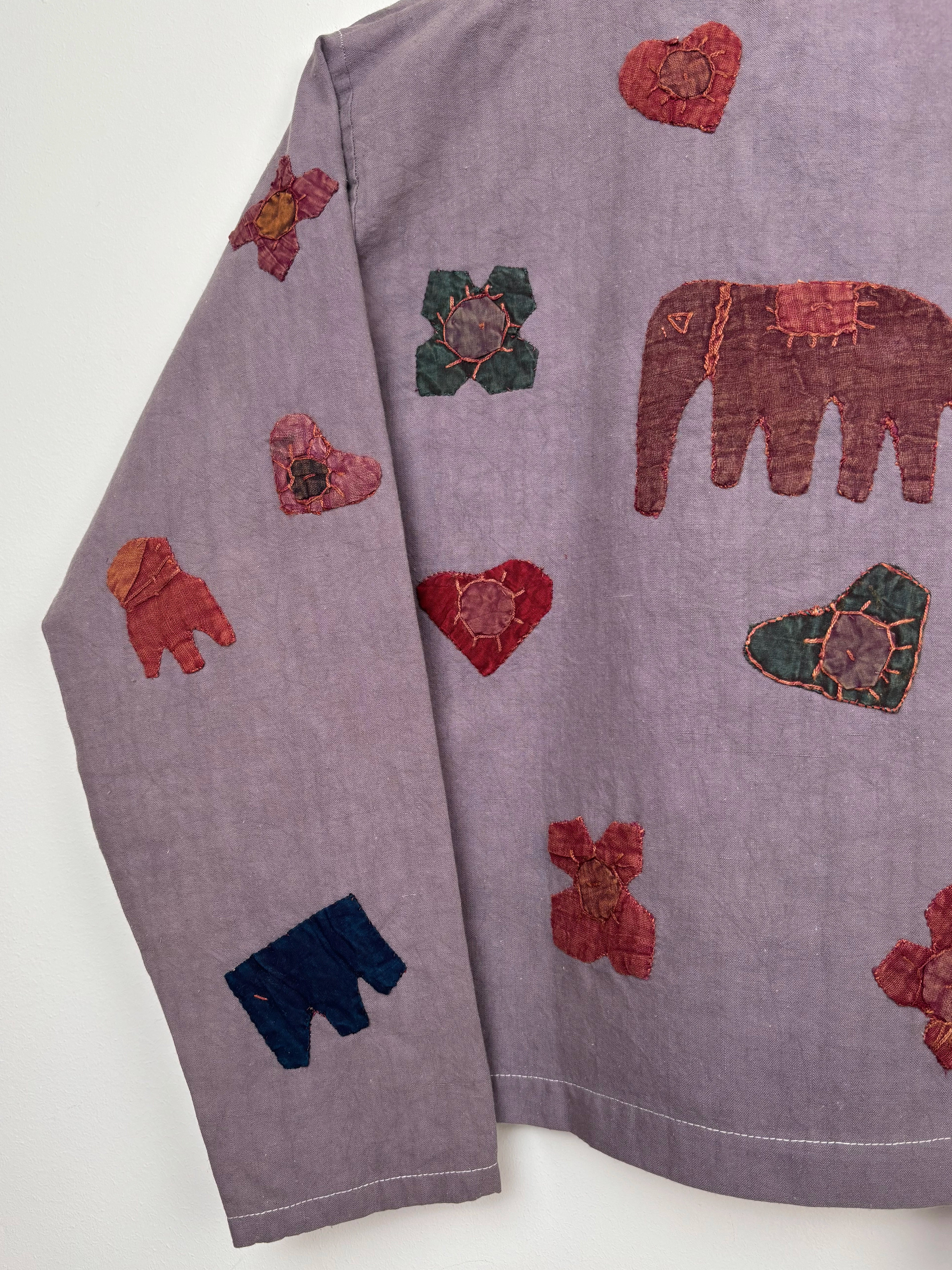 Patchwork lilac dyed short jacket - Limited edition