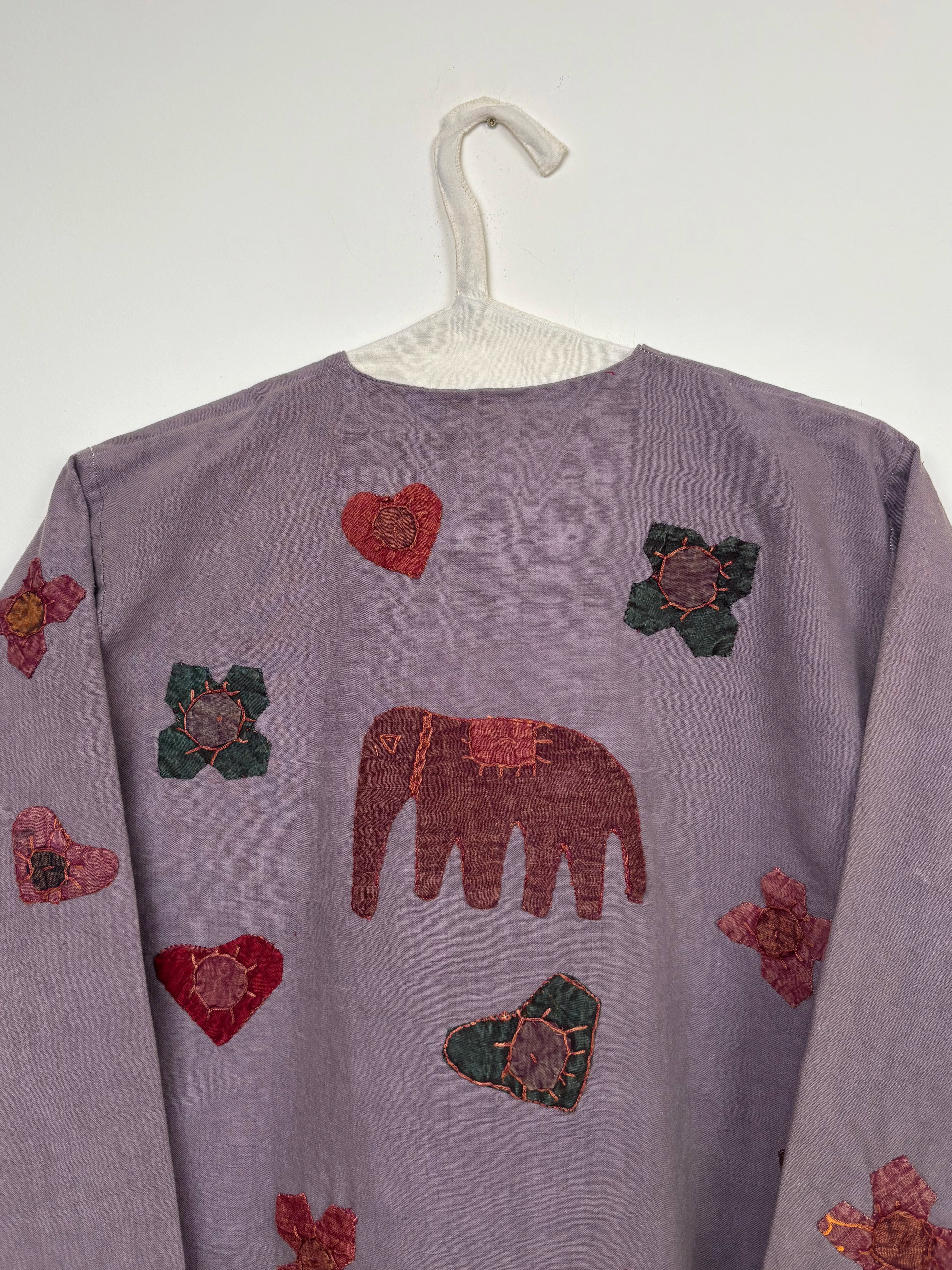 Patchwork lilac dyed short jacket - Limited edition