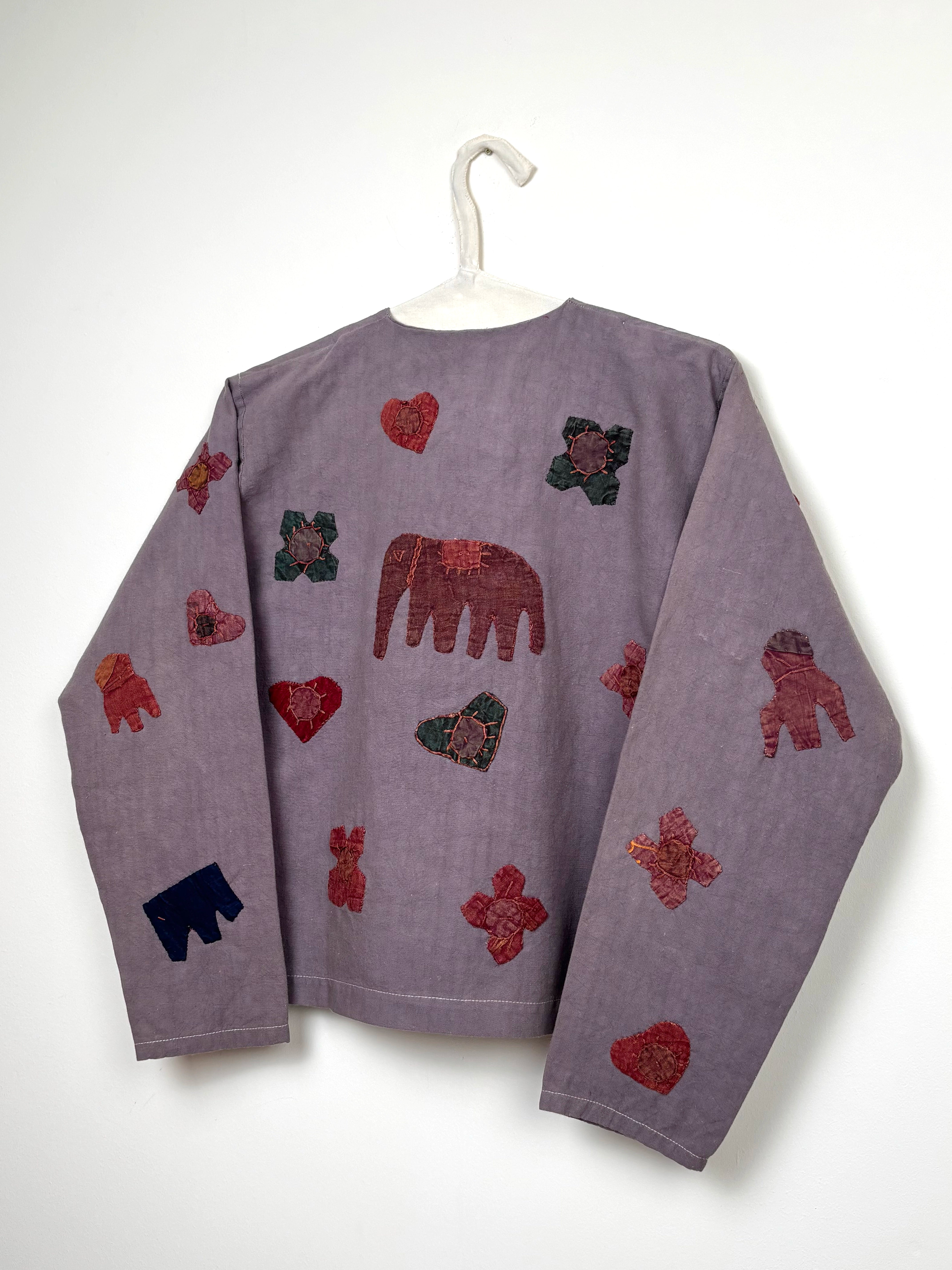 Patchwork lilac dyed short jacket - Limited edition