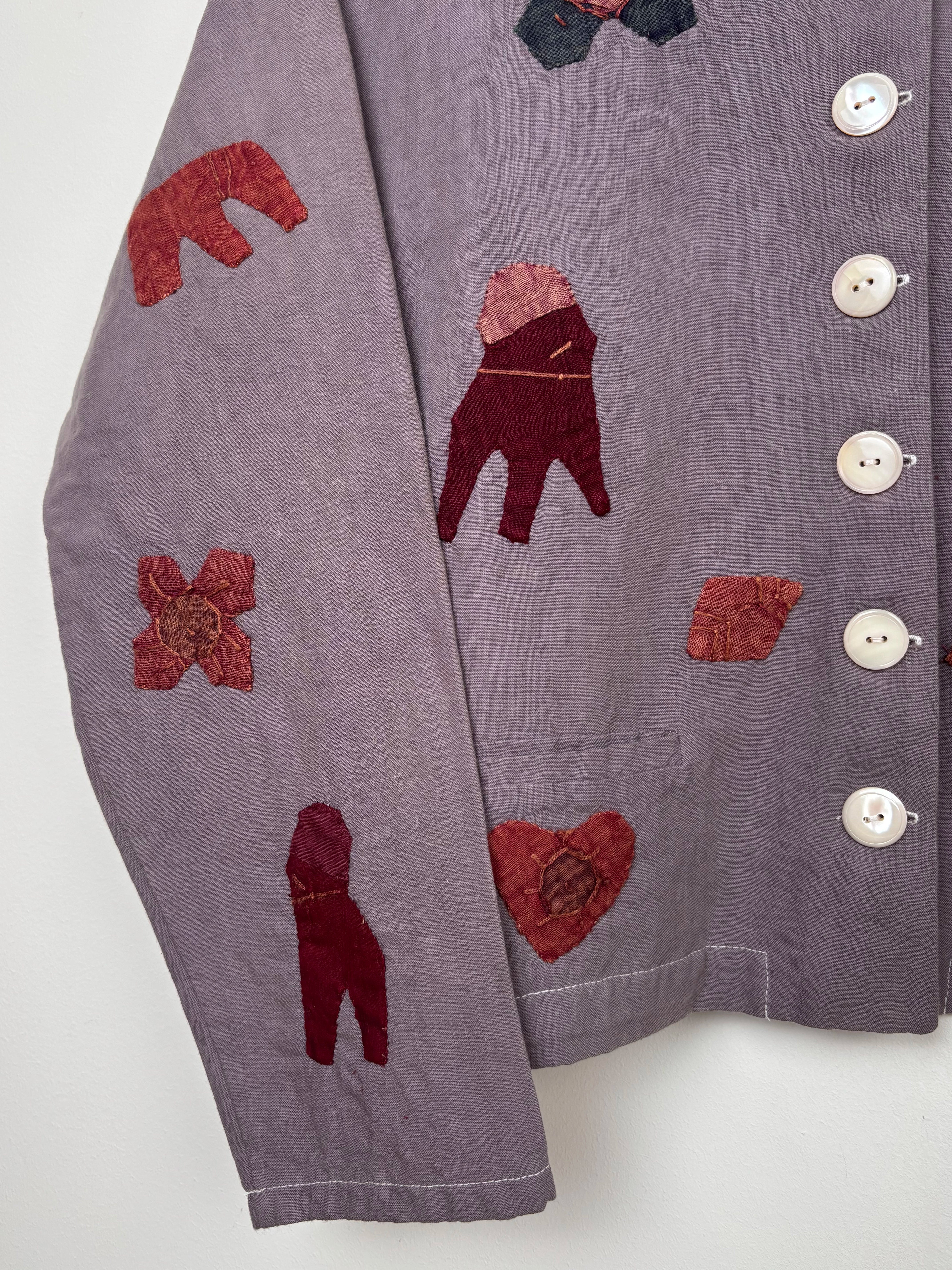 Patchwork lilac dyed short jacket - Limited edition