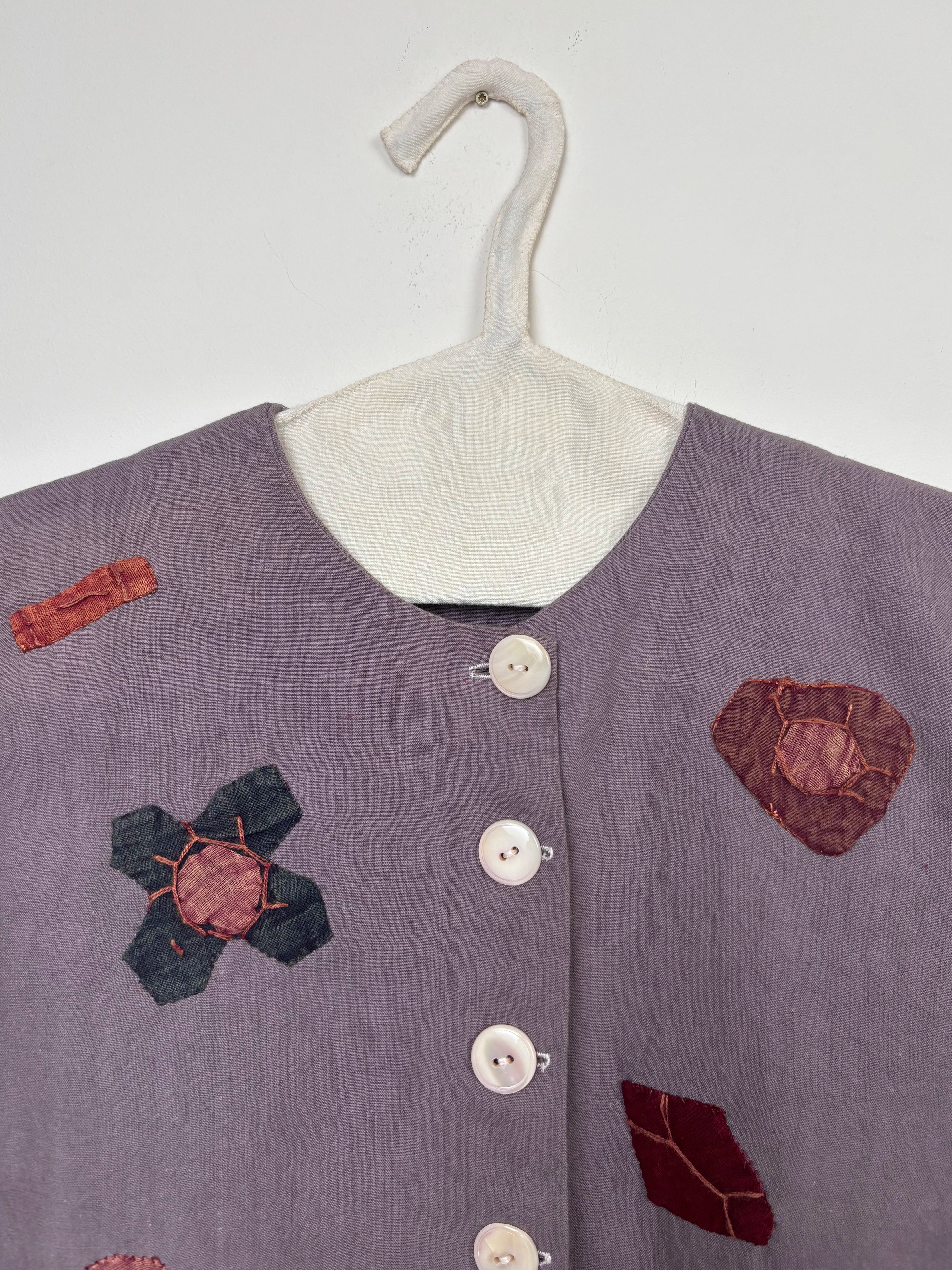 Patchwork lilac dyed short jacket - Limited edition